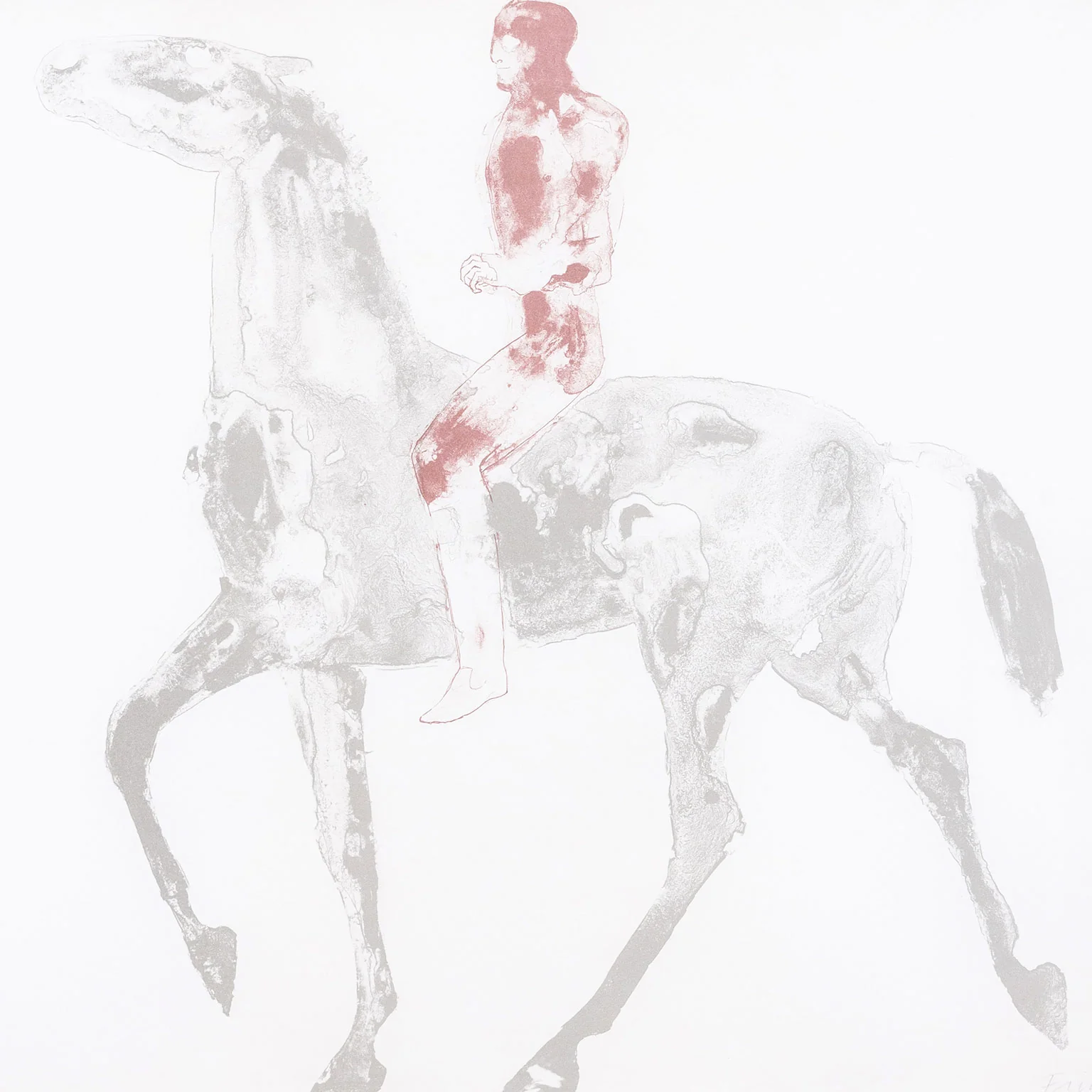 ELISABETH FRINK "HORSE AND RIDER I" LITHOGRAPH, 1970 - Image 5
