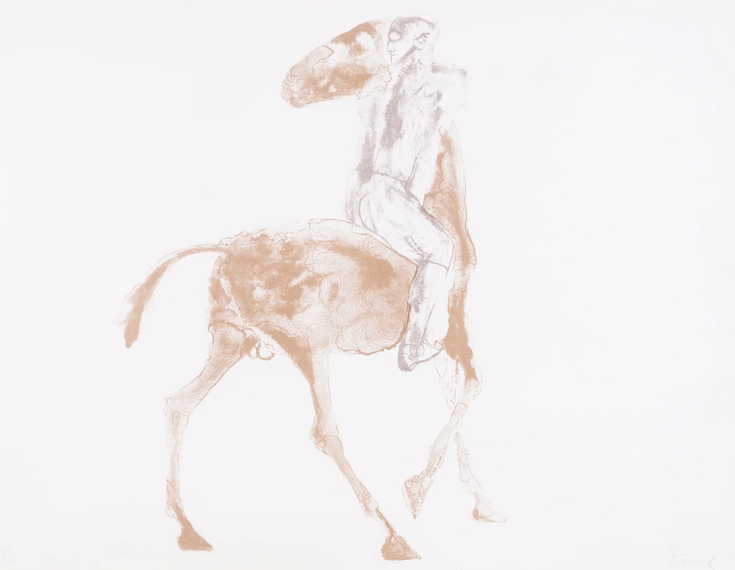 ELISABETH FRINK "HORSE AND RIDER II" LITHOGRAPH, 1970 - Image 13