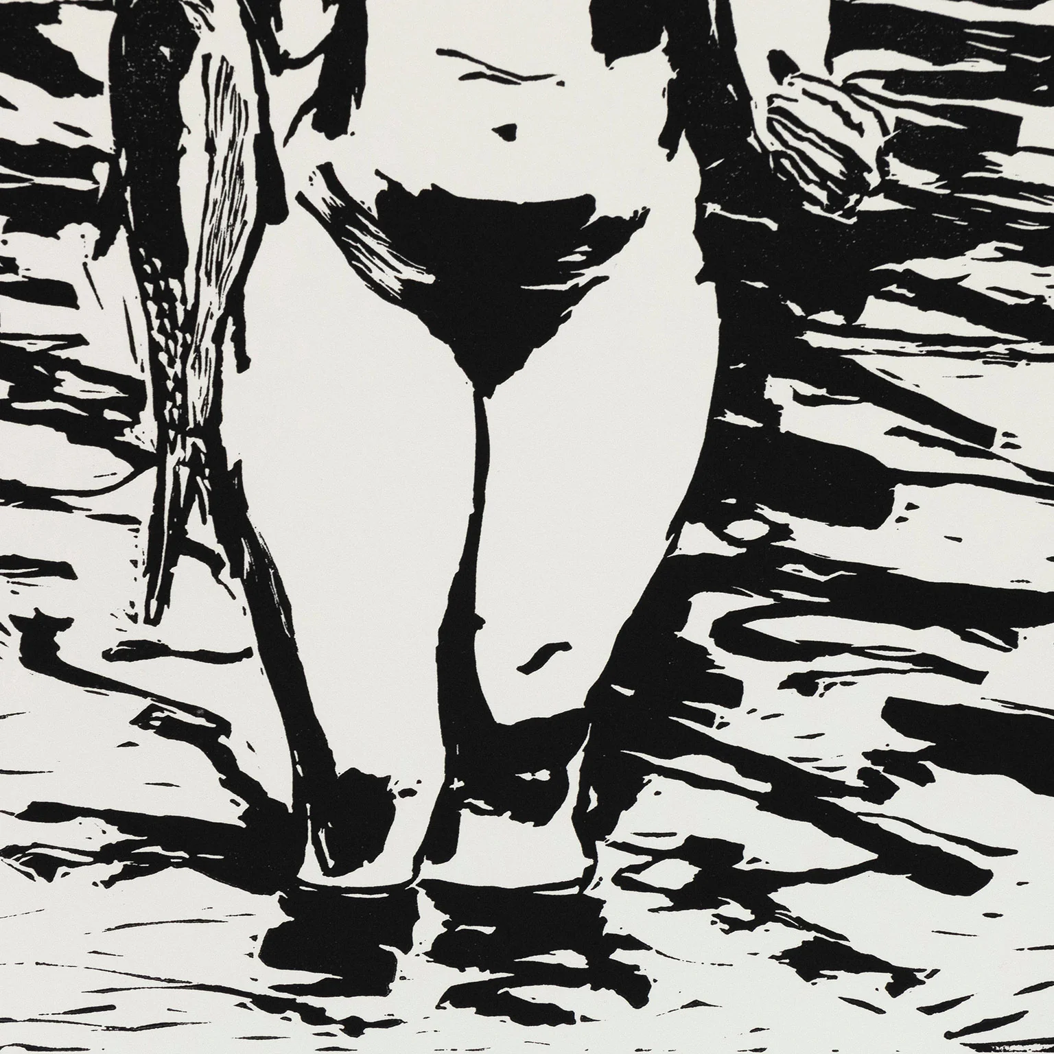 ERIC FISCHL "TROUT" LINOCUT, 1990 - Image 6
