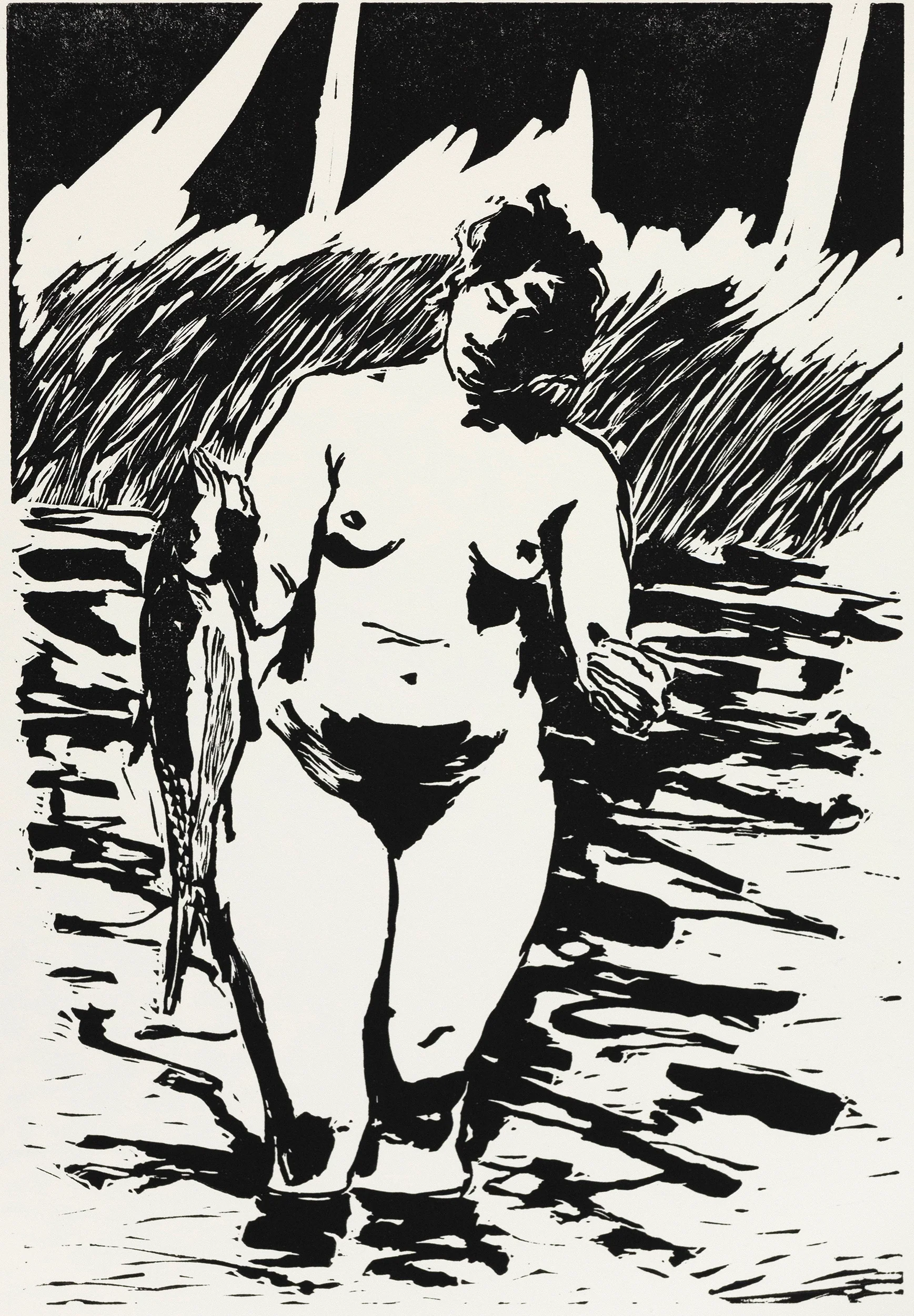 ERIC FISCHL "TROUT" LINOCUT, 1990 - Image 8
