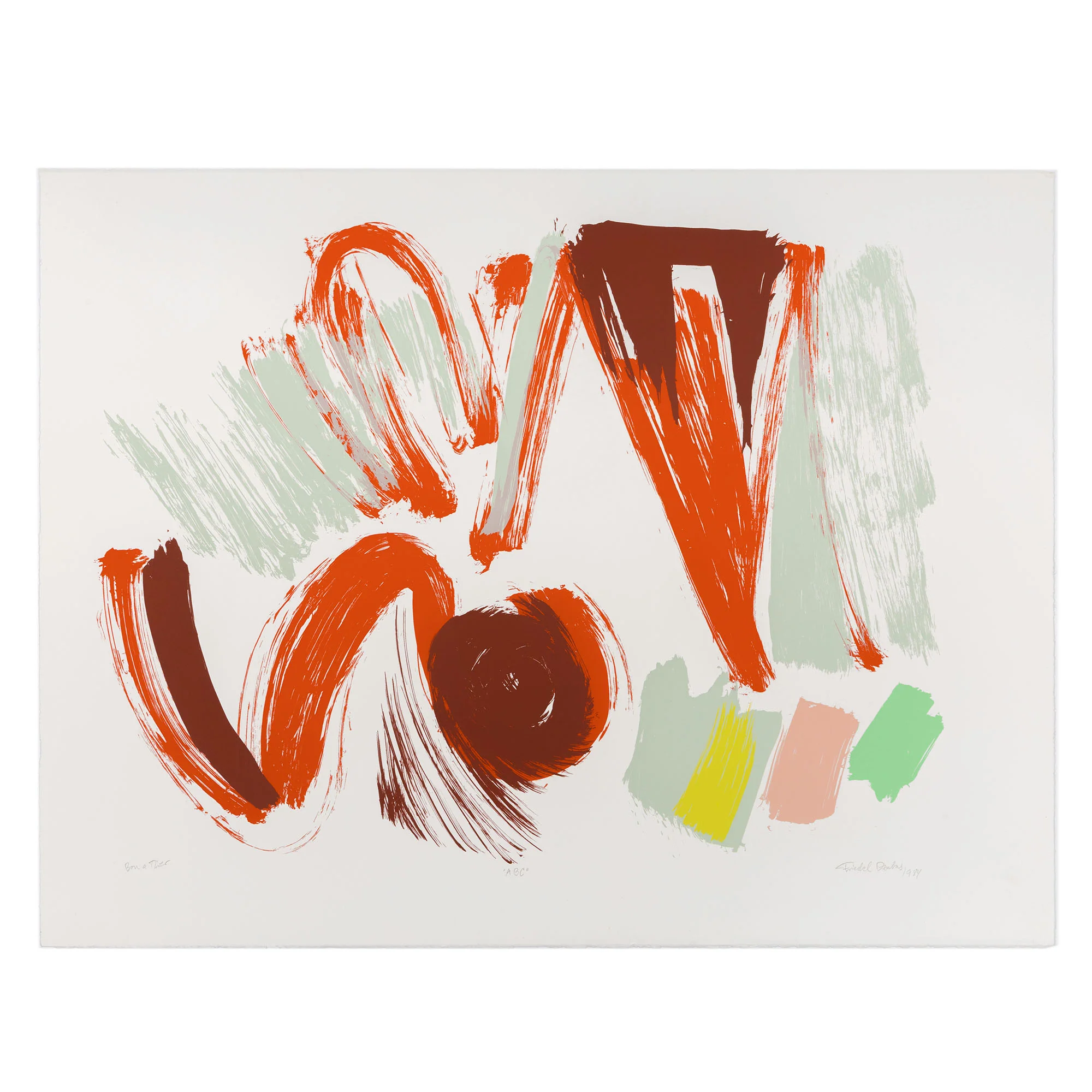 FRIEDEL DZUBAS "ABC" SCREENPRINT, 1984 - Image 2