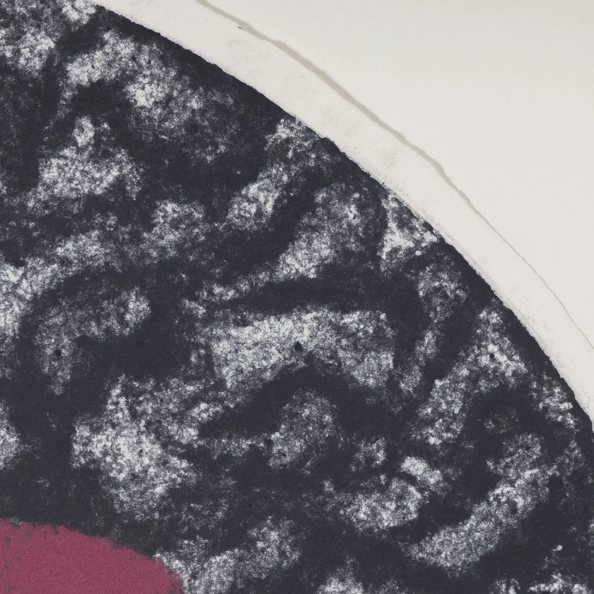 FRIEDEL DZUBAS "BLACK TONDO" MONOTYPE, 1982 - Image 11