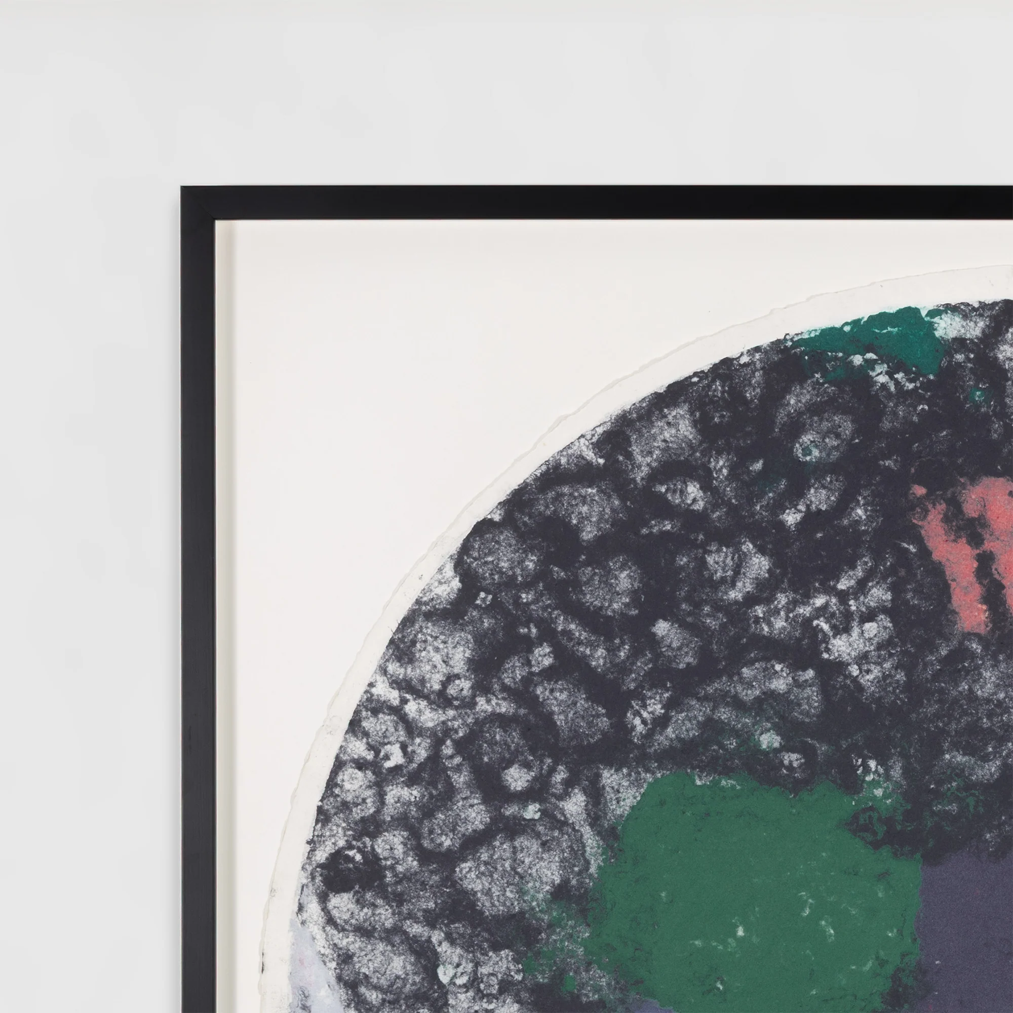 FRIEDEL DZUBAS "BLACK TONDO" MONOTYPE, 1982 - Image 15