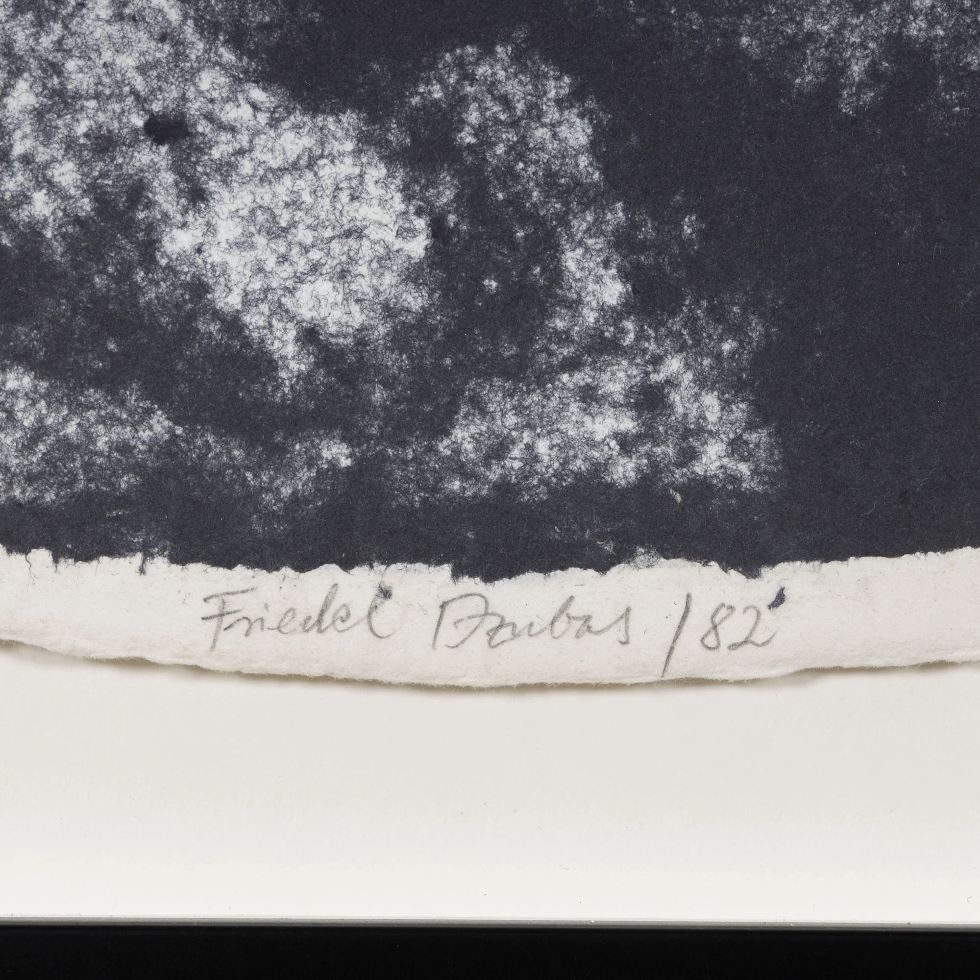 FRIEDEL DZUBAS "BLACK TONDO" MONOTYPE, 1982 - Image 4