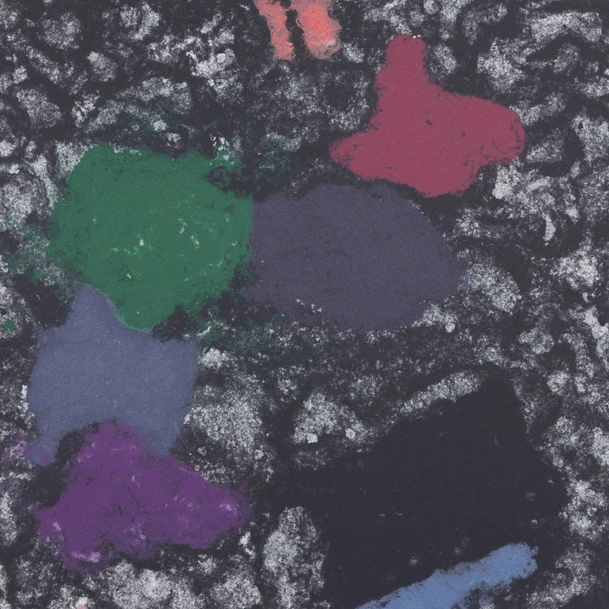 FRIEDEL DZUBAS "BLACK TONDO" MONOTYPE, 1982 - Image 5