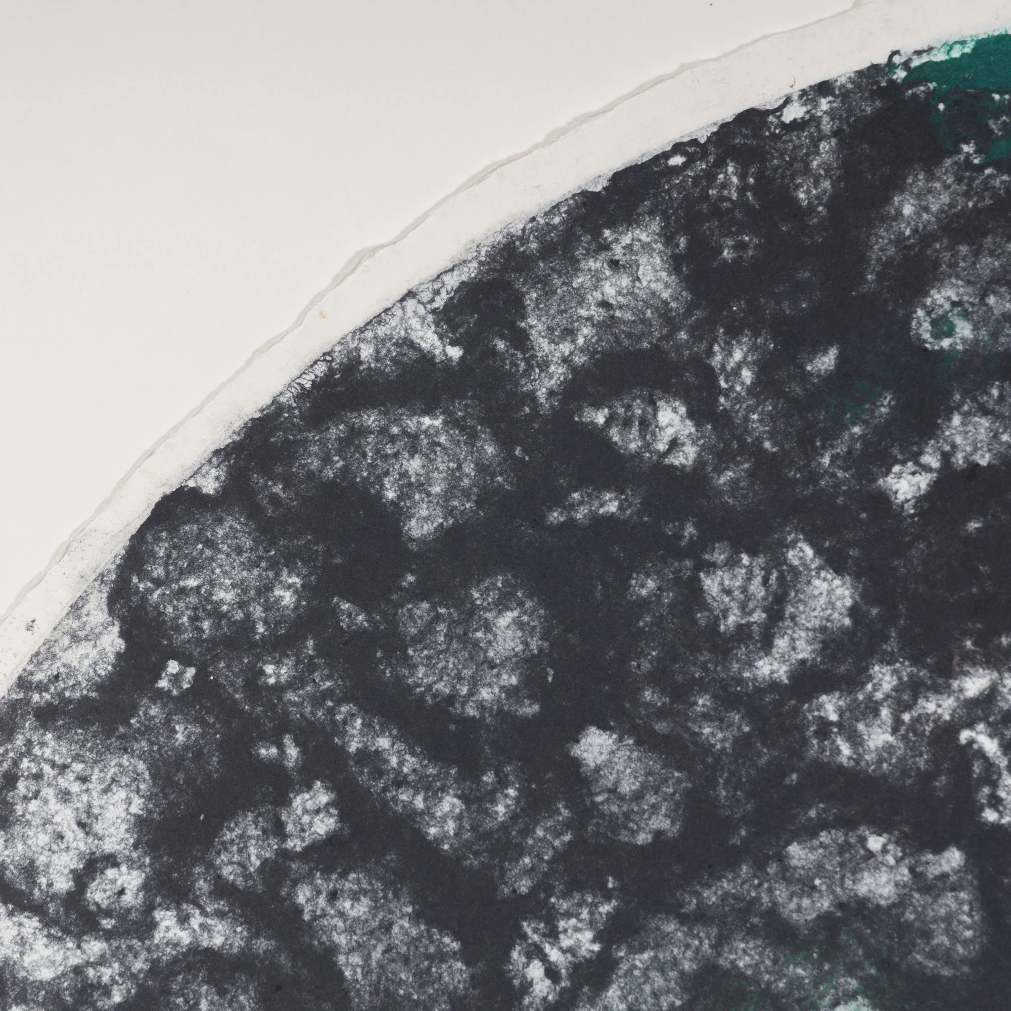 FRIEDEL DZUBAS "BLACK TONDO" MONOTYPE, 1982 - Image 8