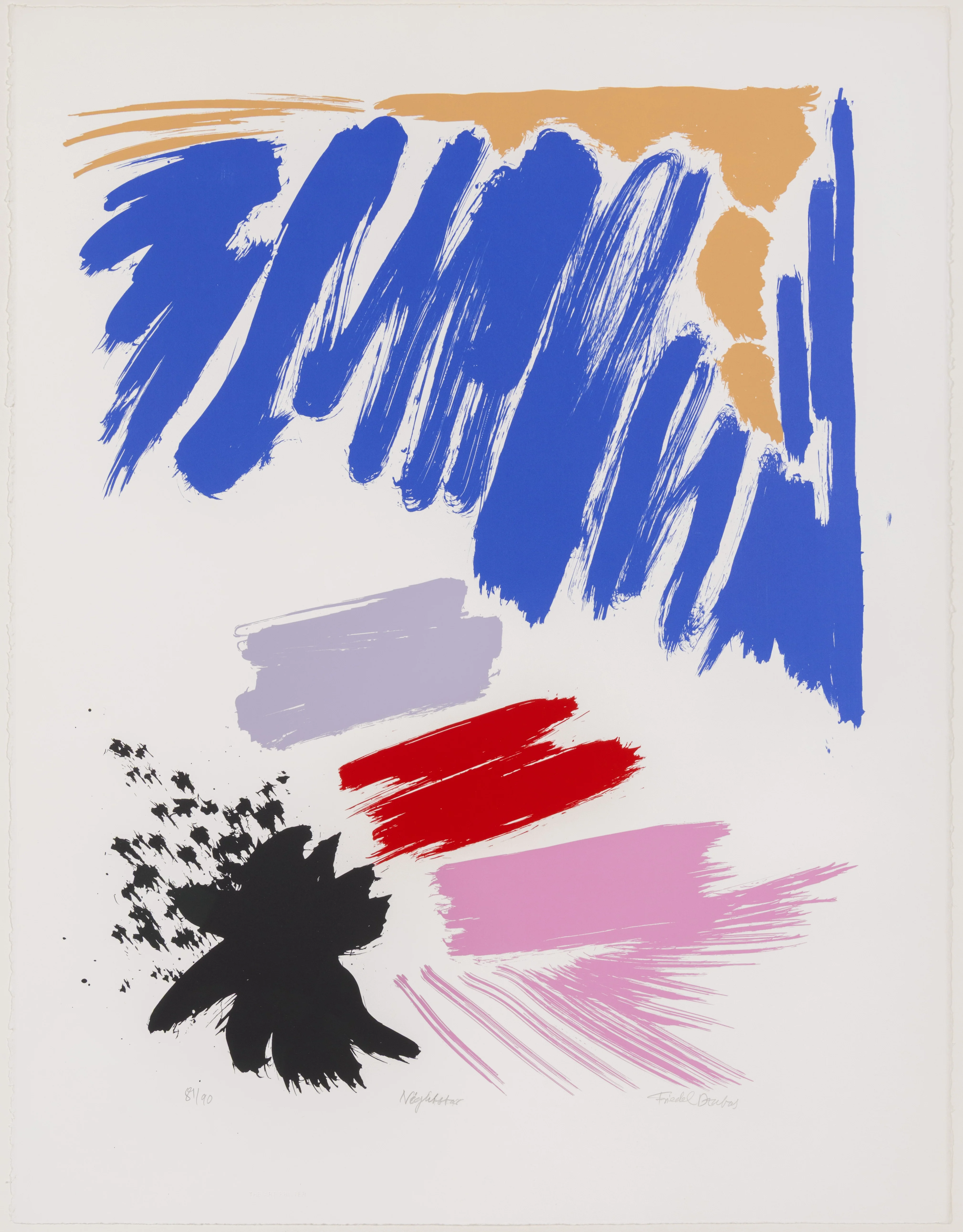 FRIEDEL DZUBAS "NIGHT STAR" SCREENPRINT, 1984 - Image 16