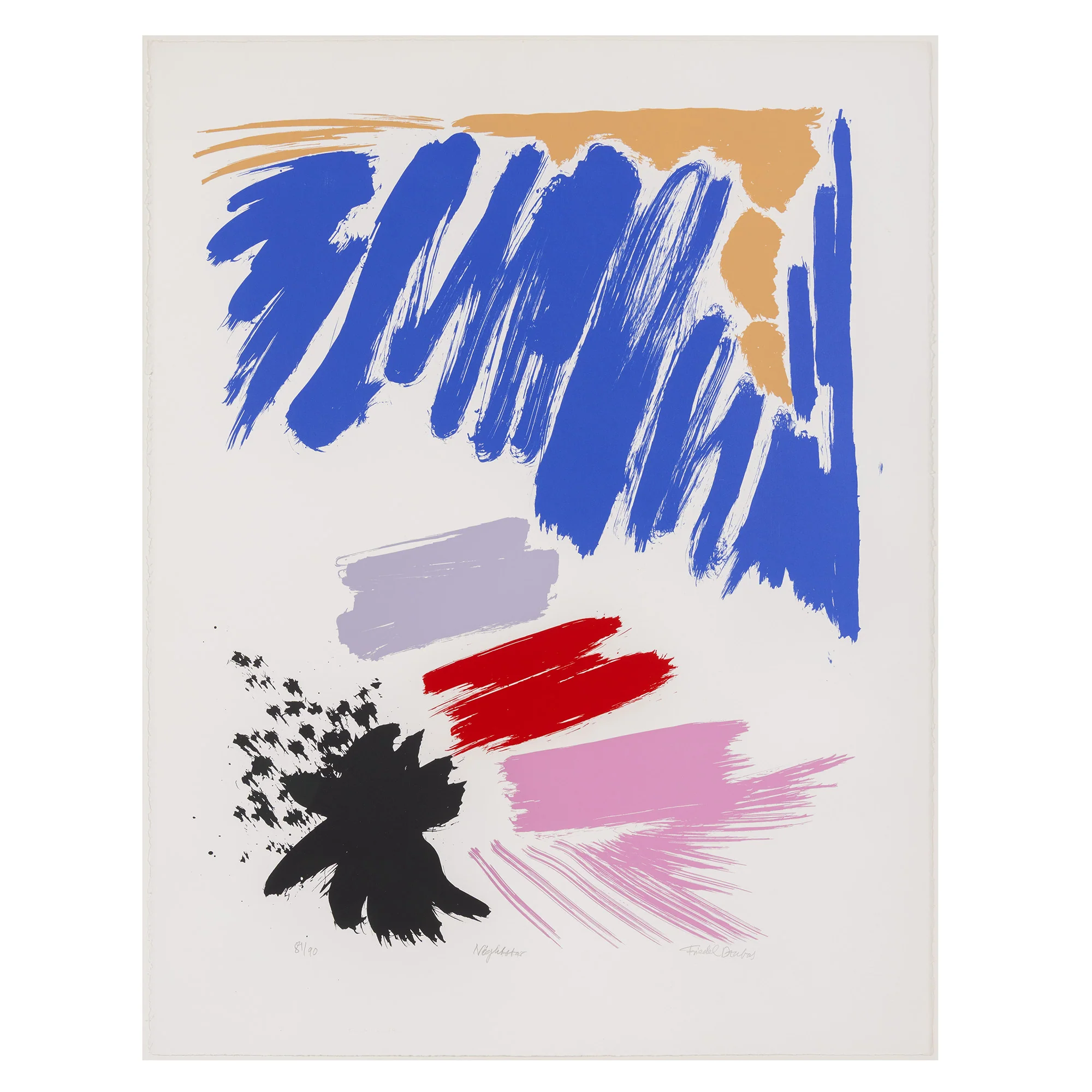 FRIEDEL DZUBAS "NIGHT STAR" SCREENPRINT, 1984 - Image 3