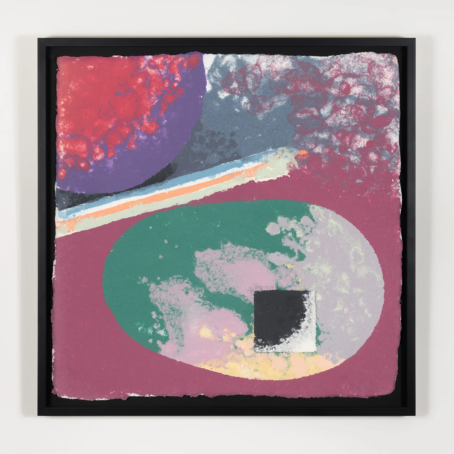 FRIEDEL DZUBAS "UNTITLED (COSMIC EGG)" MONOTYPE, 1982 - Image 2
