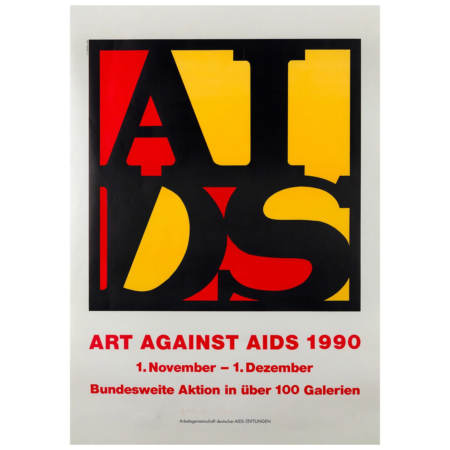 GENERAL IDEA "ART AGAINST AIDS" SILKSCREEN, 1990 - Image 3