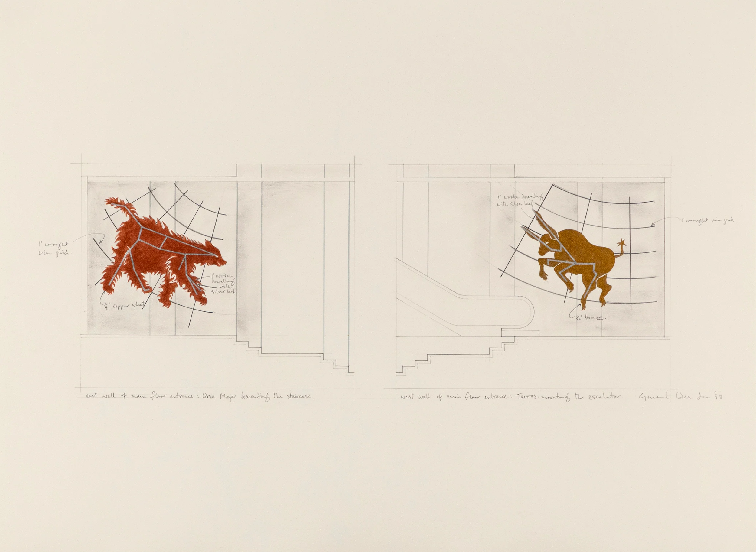 GENERAL IDEA "EAST WALL" DRAWING, 1983 - Image 3
