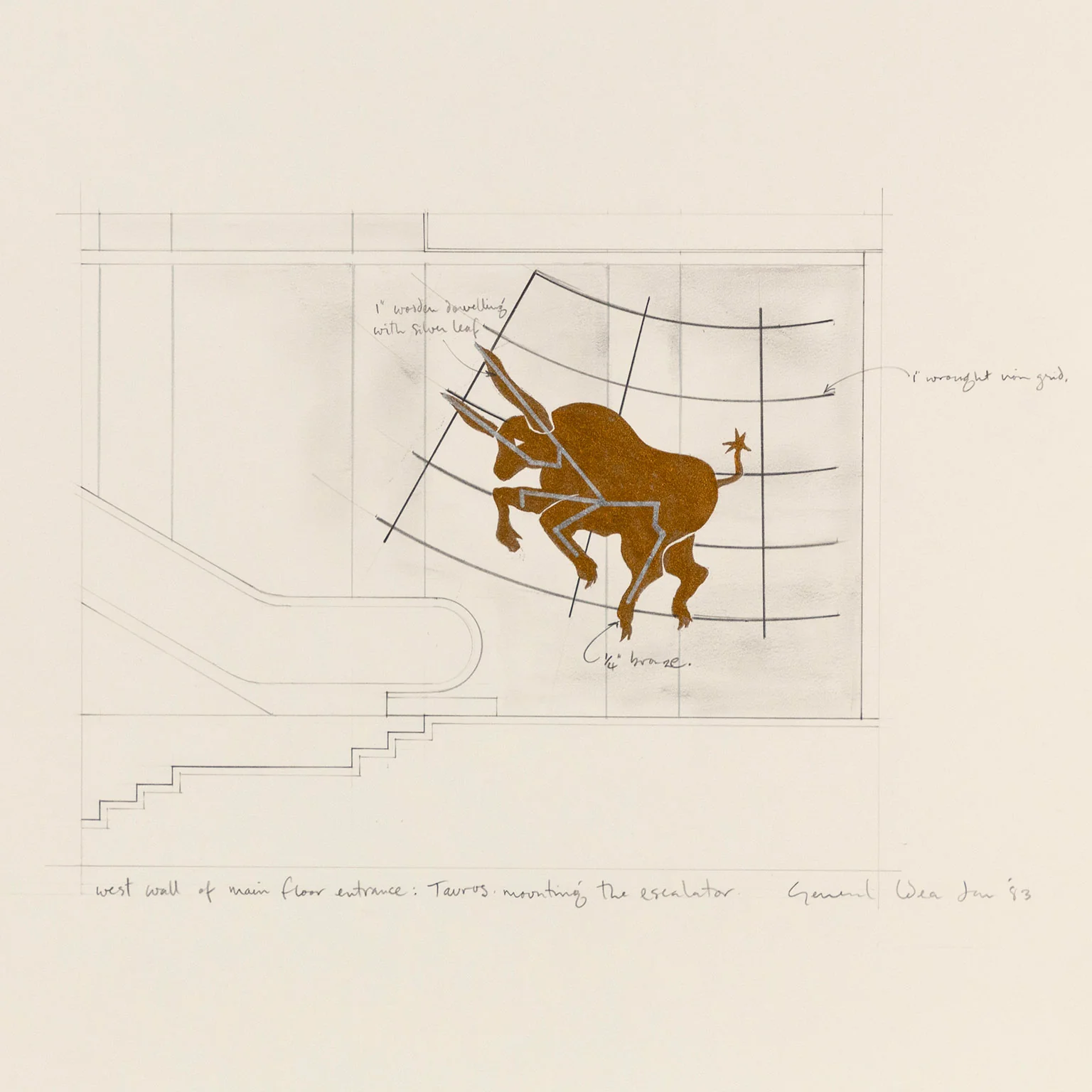 GENERAL IDEA "EAST WALL" DRAWING, 1983 - Image 9