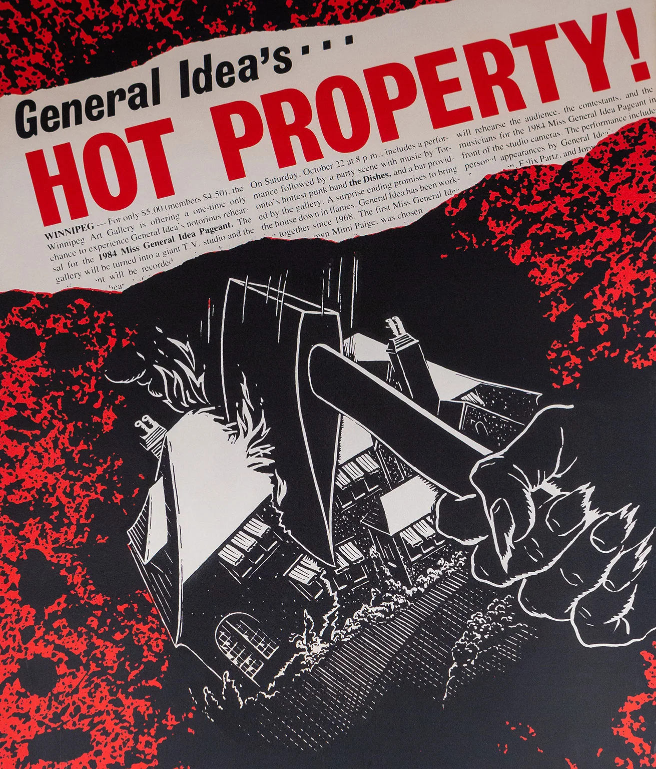 GENERAL IDEA, “HOT PROPERTY" SCREENPRINT, 1977