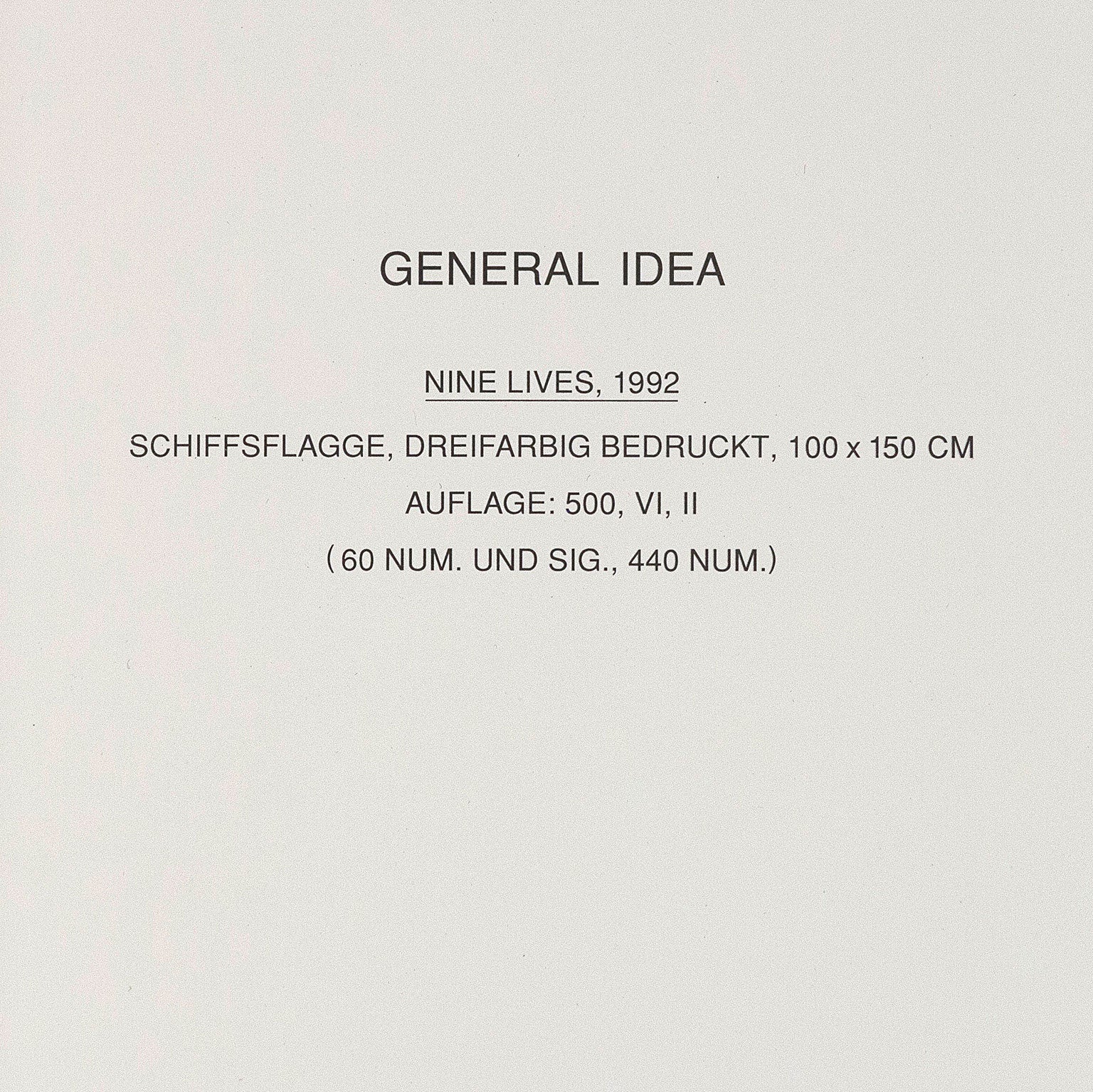 GENERAL IDEA, “NINE LIVES” NYLON FLAG, 1992 - Image 10