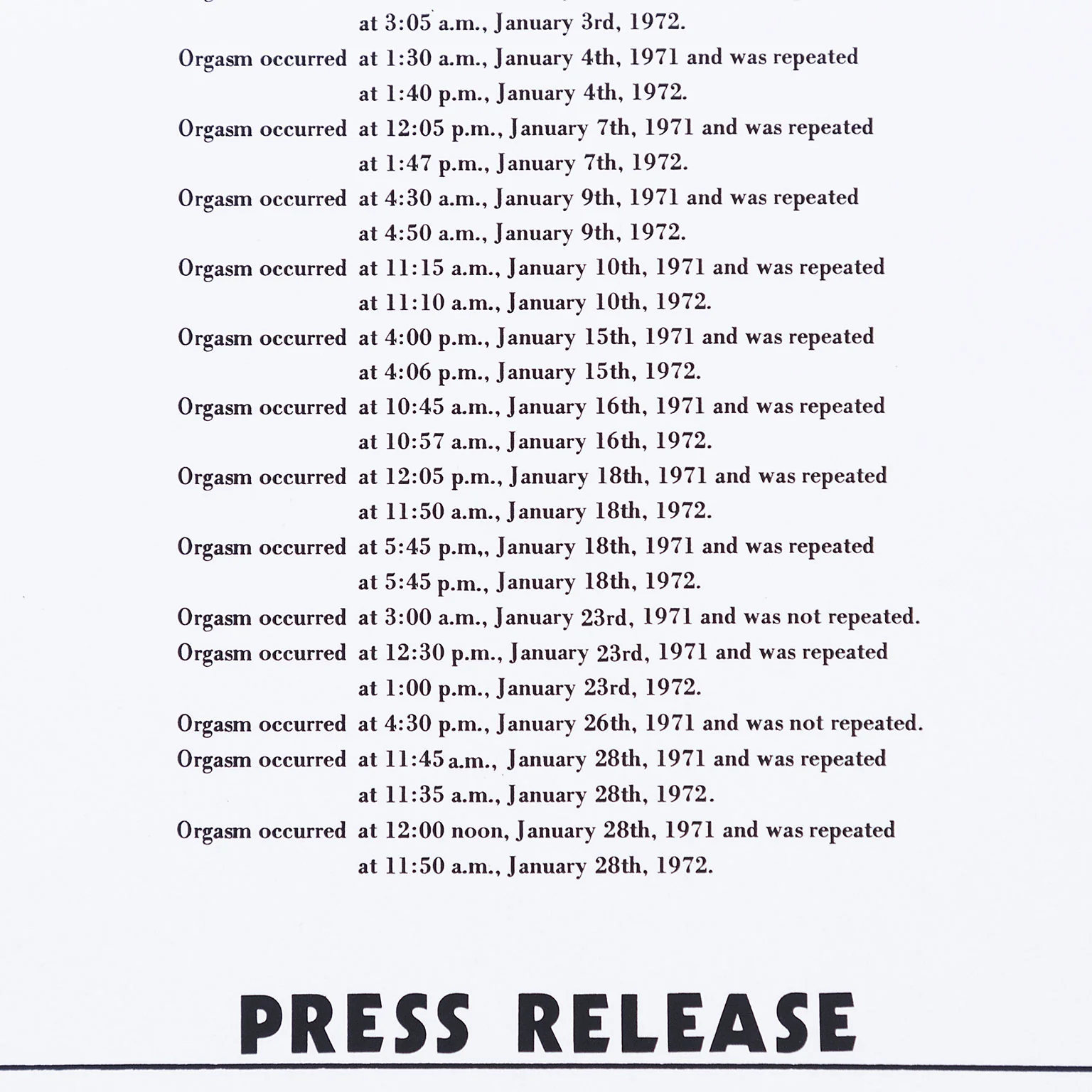 GENERAL IDEA "ORGASM RENEWAL PROJECT" 1972 - Image 5