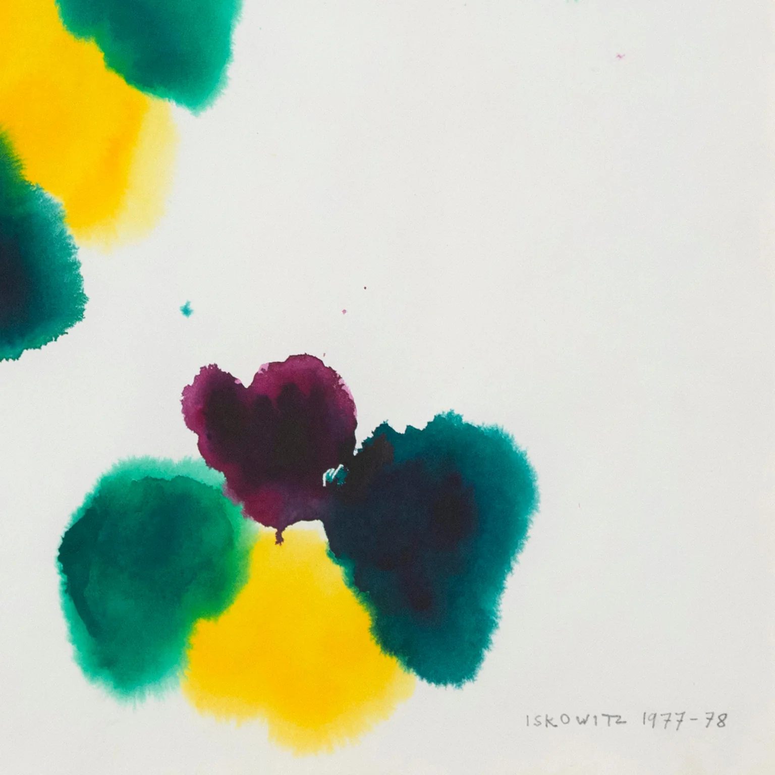 GERSHON ISKOWITZ "EMERALD GROOVE" WATERCOLOR, 1977 - Image 4
