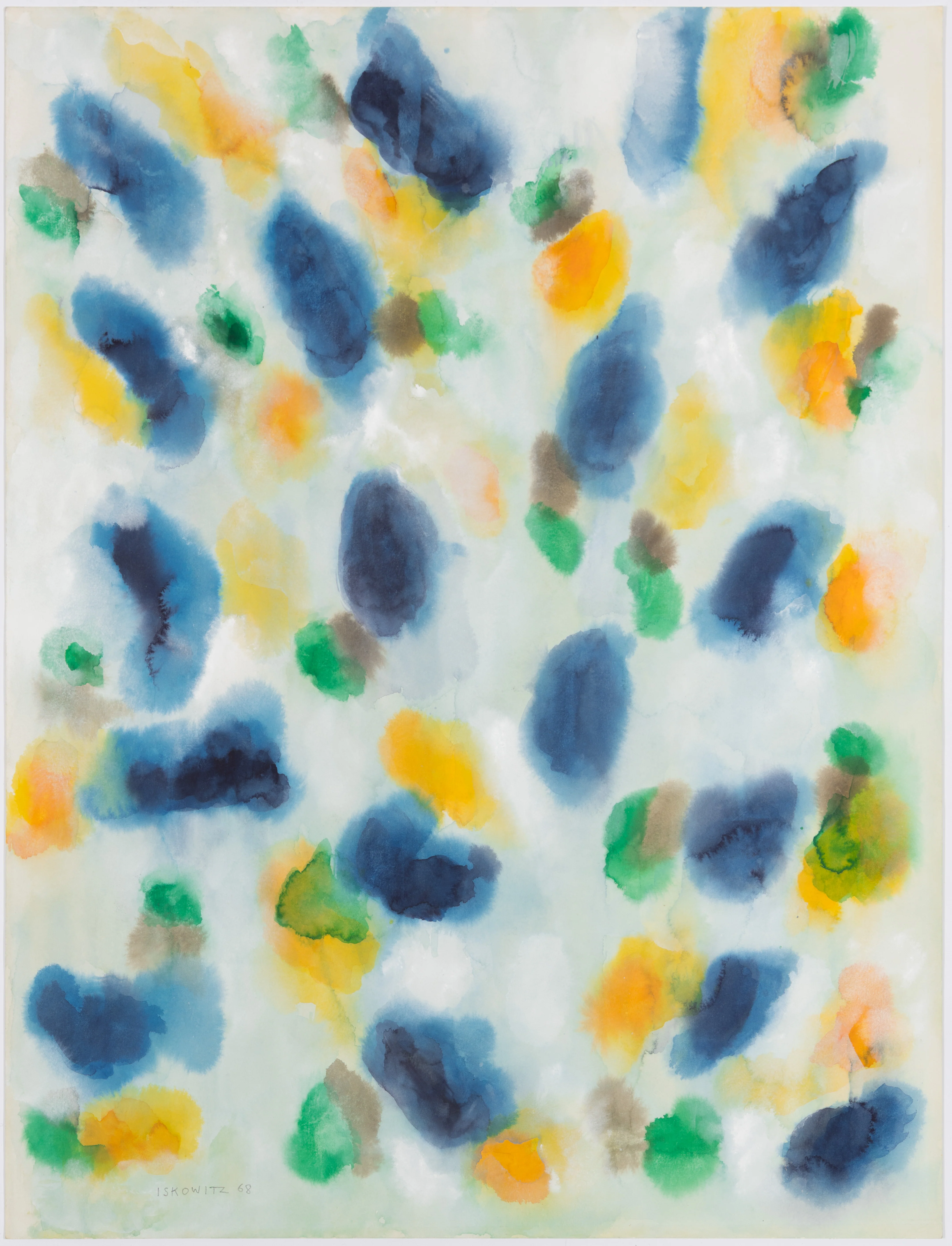 GERSHON ISKOWITZ "INDIGO" WATERCOLOR, 1968 - Image 11