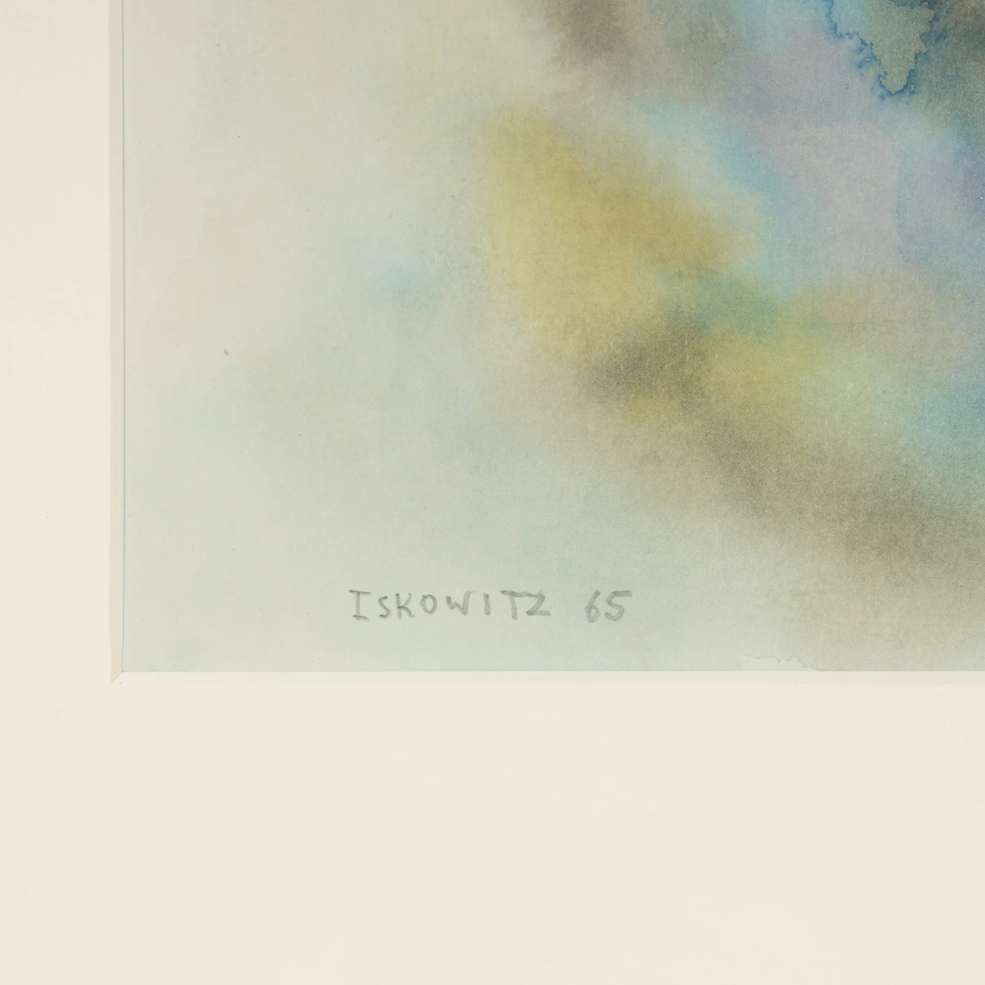 GERSHON ISKOWITZ "PARRY SOUND VARIATION 22" WATERCOLOR, 1965 - Image 3