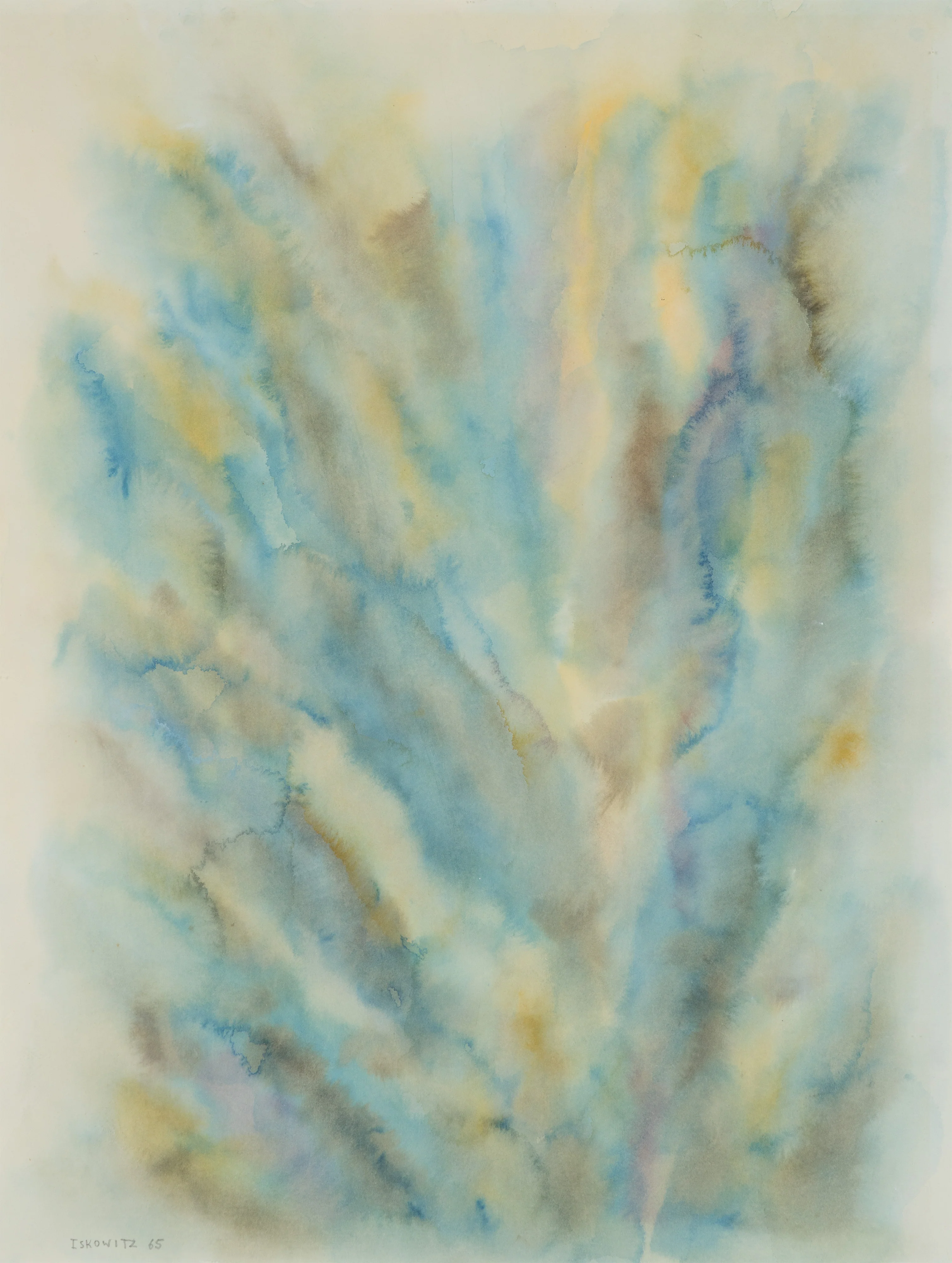 GERSHON ISKOWITZ "PARRY SOUND VARIATION 22" WATERCOLOR, 1965 - Image 9