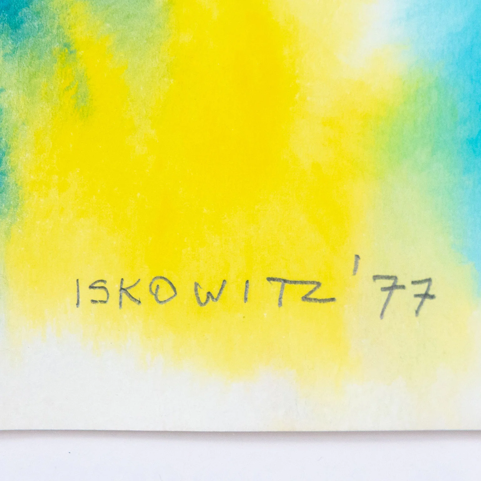 GERSHON ISKOWITZ "PRIMARY UNITY" WATERCOLOR, 1977 - Image 4