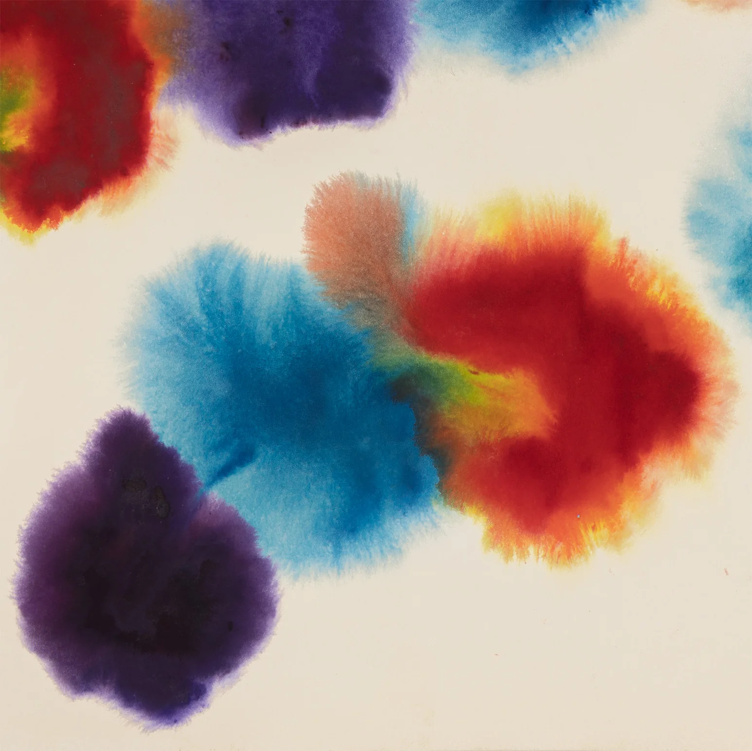 GERSHON ISKOWITZ "RED-BLUE" WATERCOLOR, 1978 - Image 9