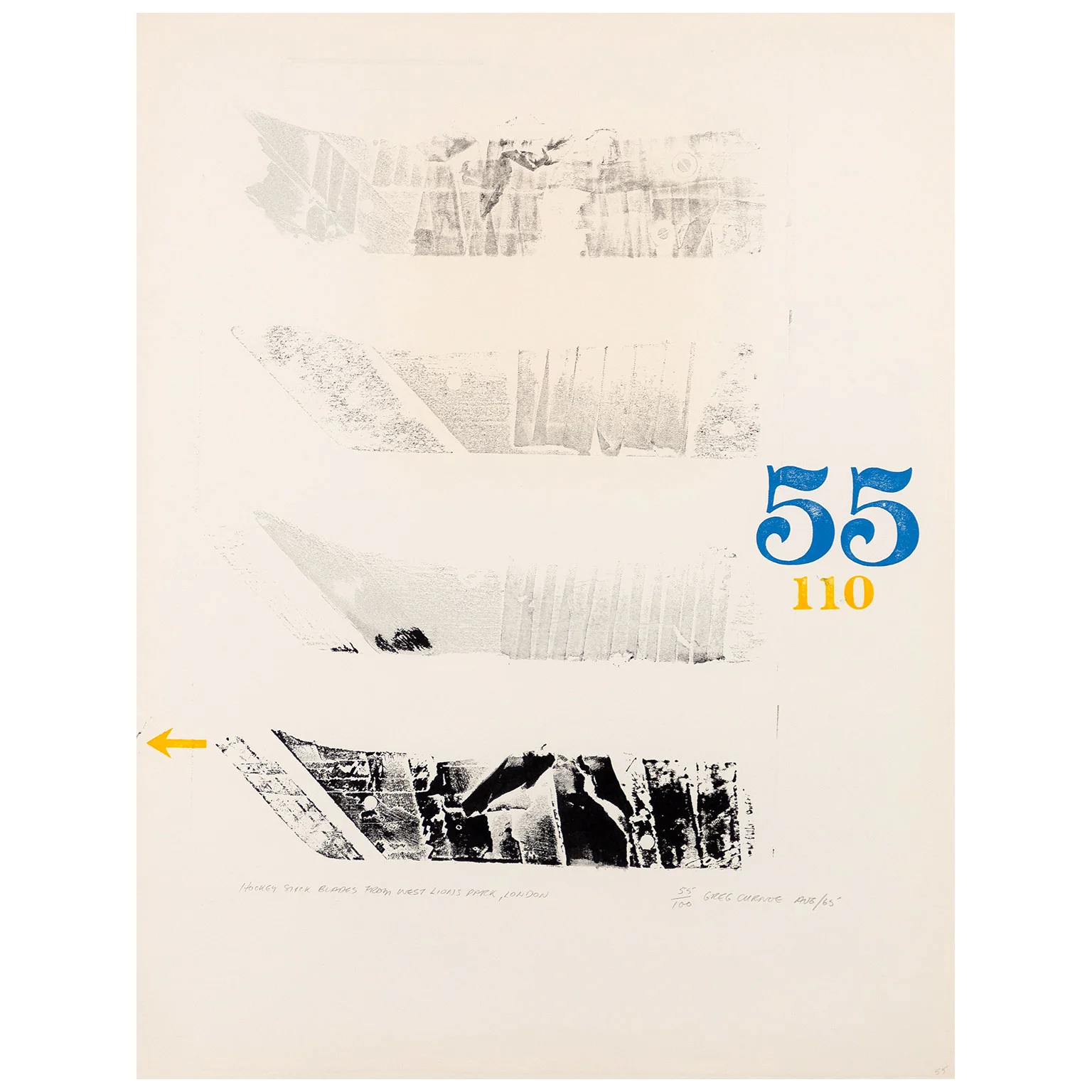 GREG CURNOE "HOCKEY STICK BLADES" 1965 - Image 3