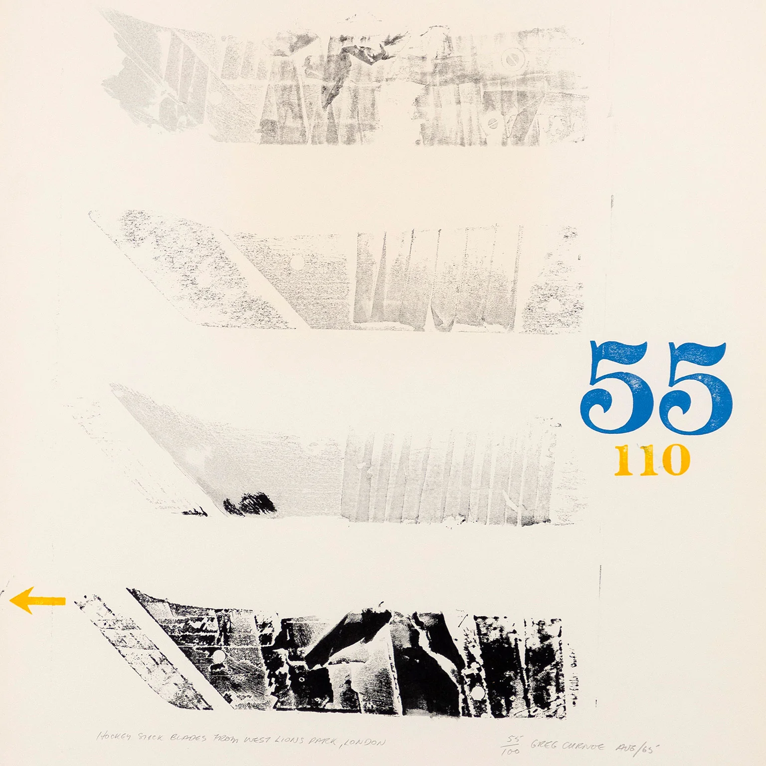 GREG CURNOE "HOCKEY STICK BLADES" 1965 - Image 4