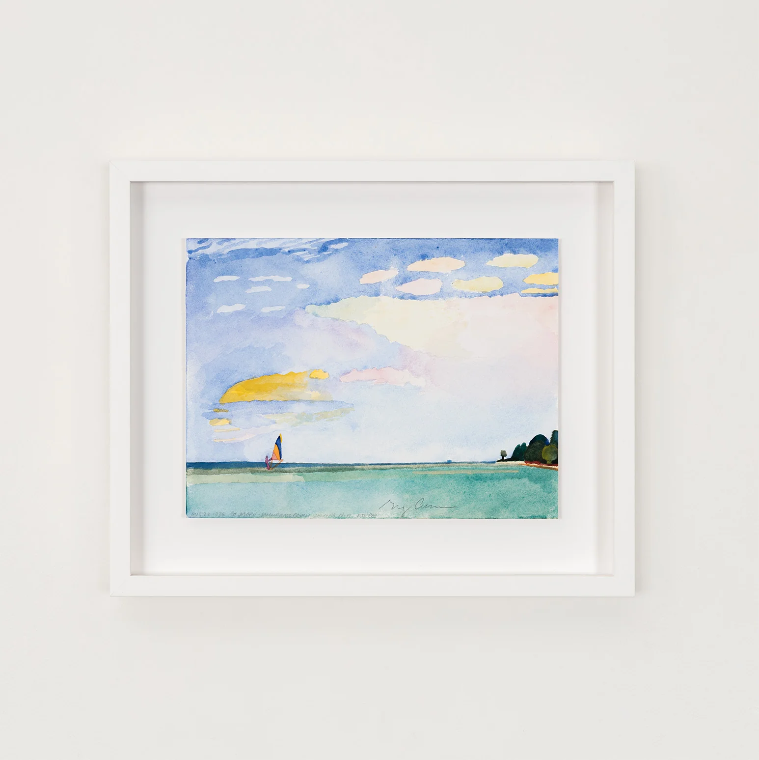 GREG CURNOE "DUCHARME BEACH" WATERCOLOR, 1986 - Image 2