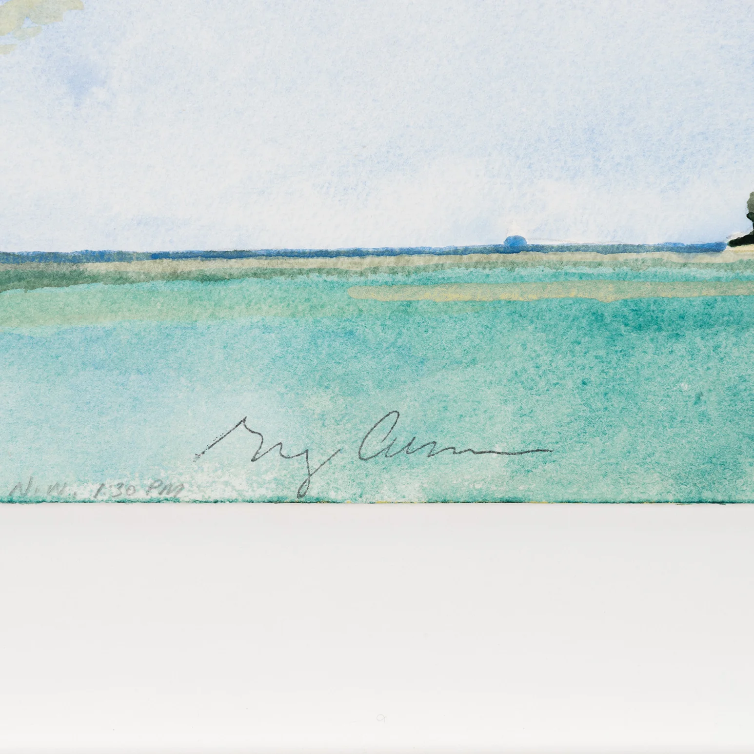 GREG CURNOE "DUCHARME BEACH" WATERCOLOR, 1986 - Image 4