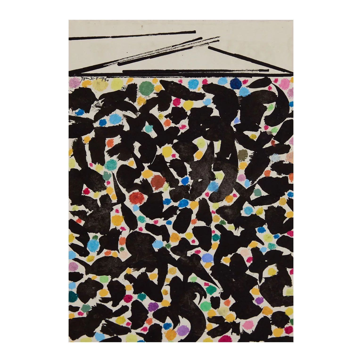 HAROLD TOWN "BELOW SWING" MIXED MEDIA, 1973 - Image 2