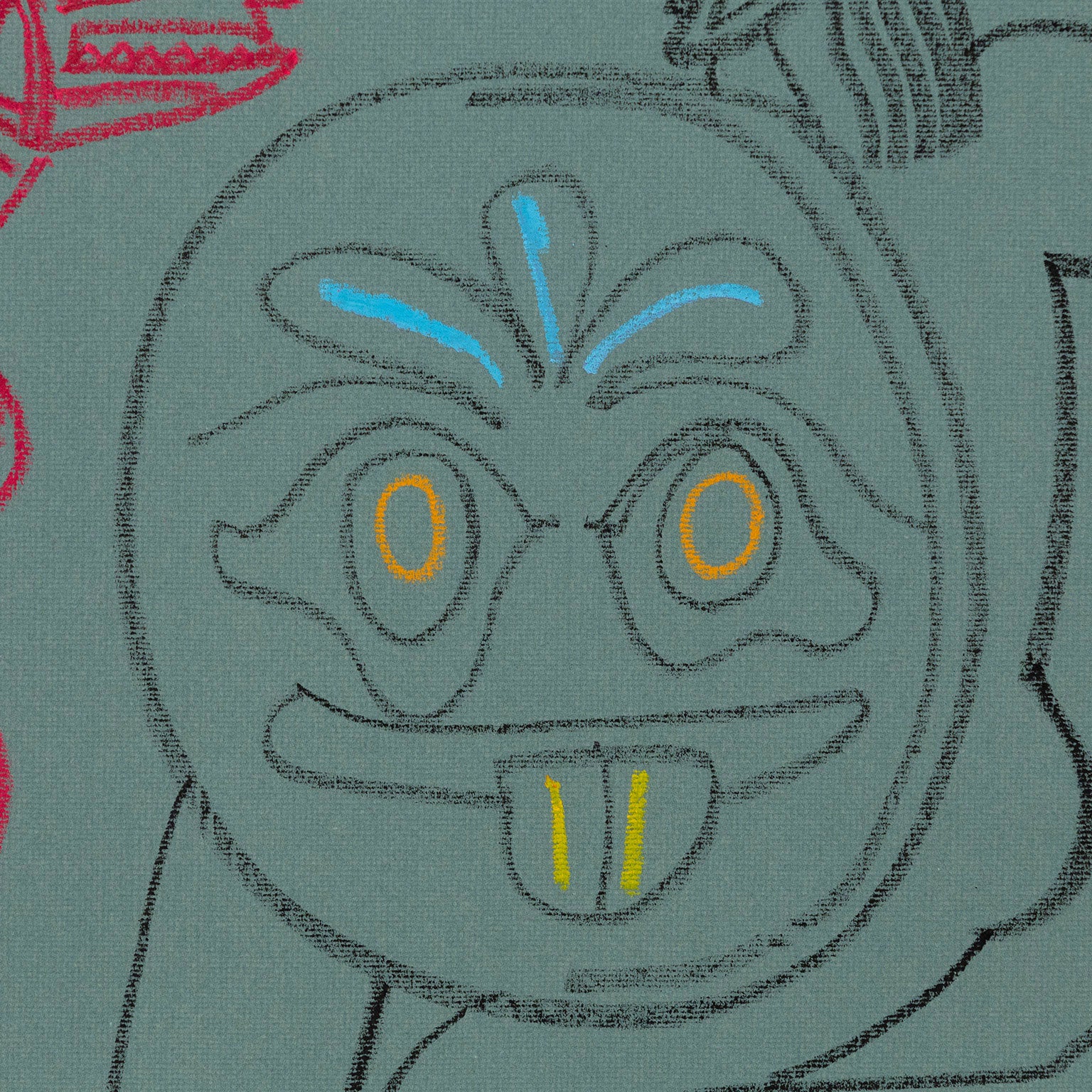 HAROLD TOWN "CADMUS SLAYING A DRAGON" MIXED MEDIA DRAWING, 1976 - Image 5