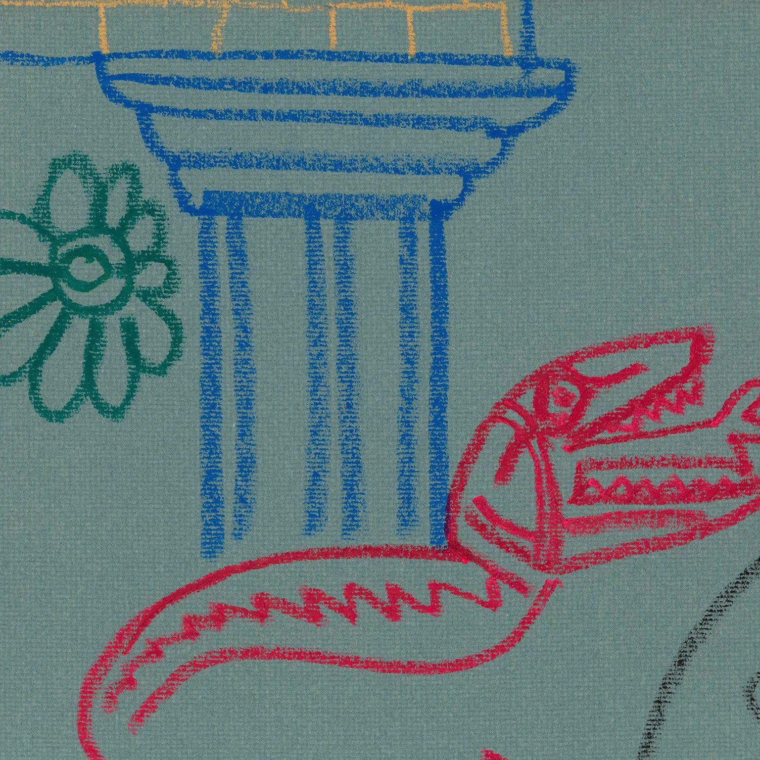 HAROLD TOWN "CADMUS SLAYING A DRAGON" MIXED MEDIA DRAWING, 1976 - Image 6