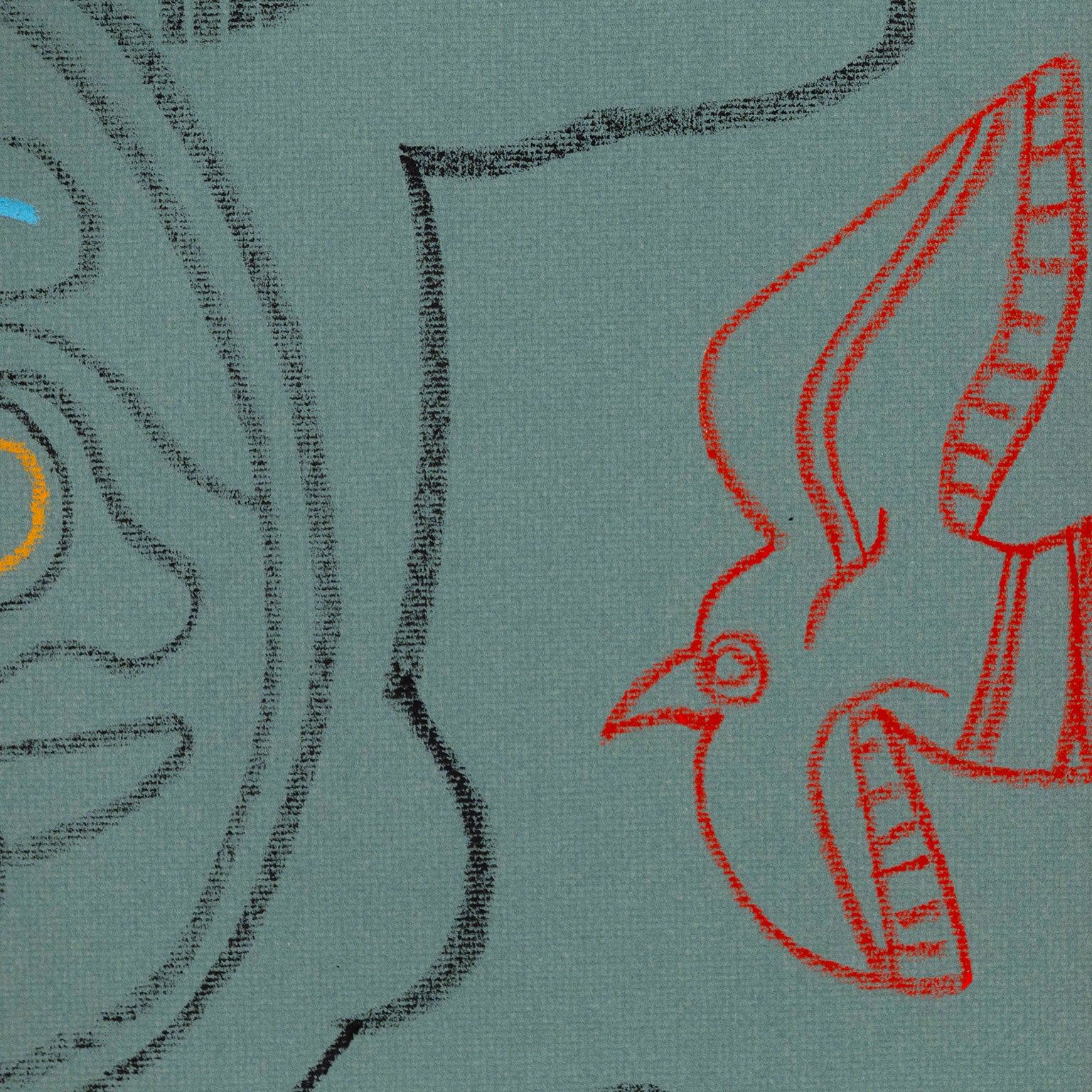 HAROLD TOWN "CADMUS SLAYING A DRAGON" MIXED MEDIA DRAWING, 1976 - Image 7