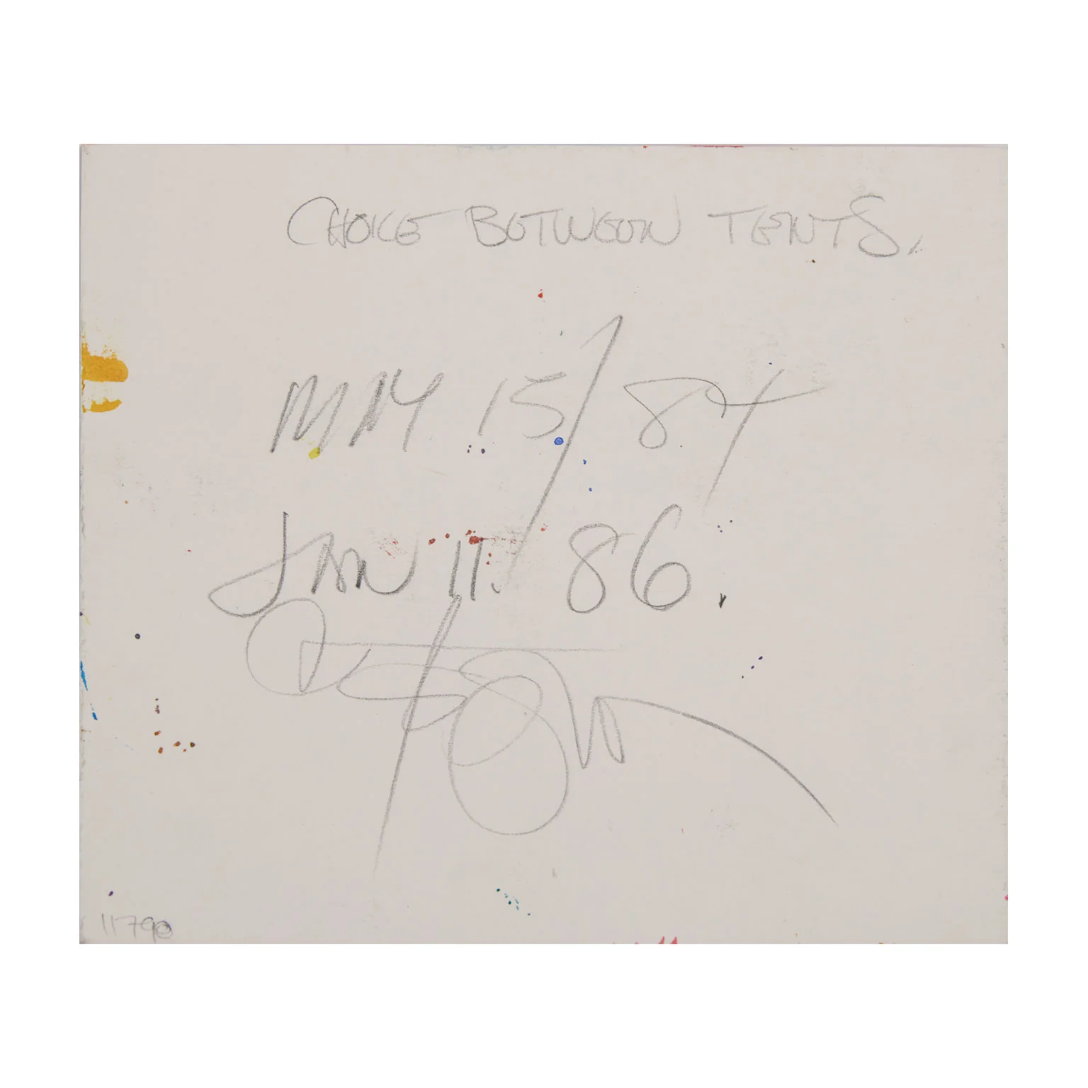 HAROLD TOWN "CHOICE BETWEEN TENTS" MIXED MEDIA, 1986 - Image 3