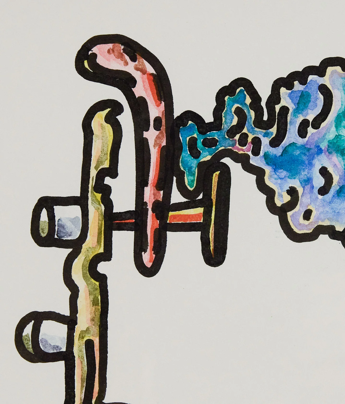 HAROLD TOWN "CLOUD FACTORY" MIXED MEDIA, c. 1984
