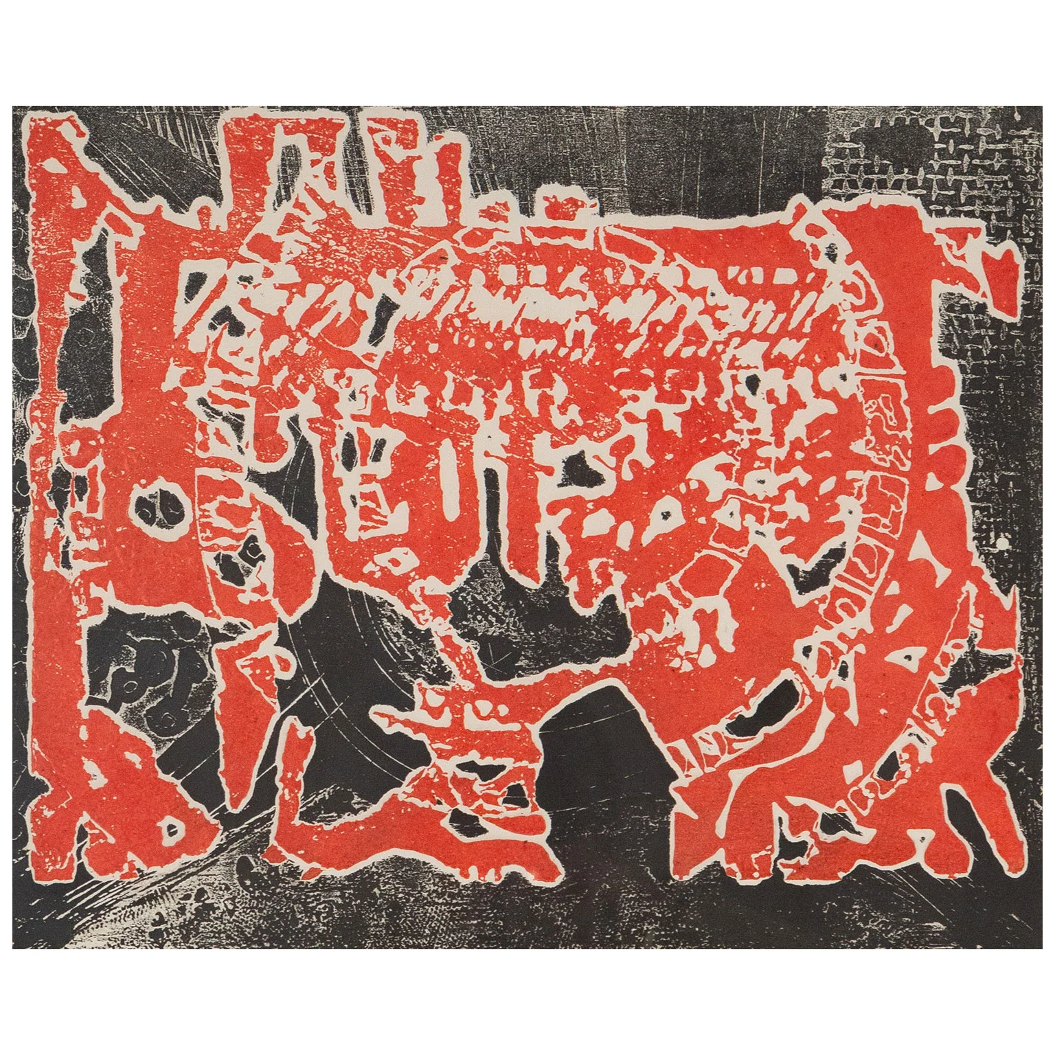 HAROLD TOWN "DAY OF THE DRAGON" MONOTYPE, 1965 - Image 3