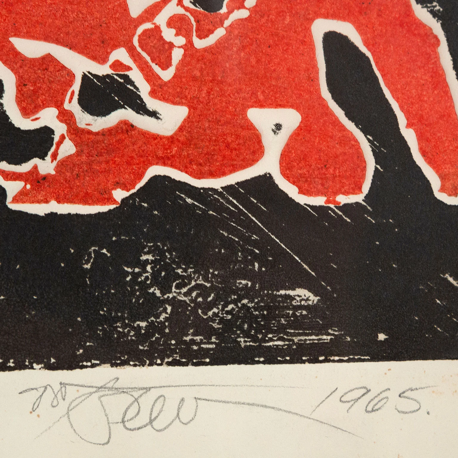 HAROLD TOWN "DAY OF THE DRAGON" MONOTYPE, 1965 - Image 4