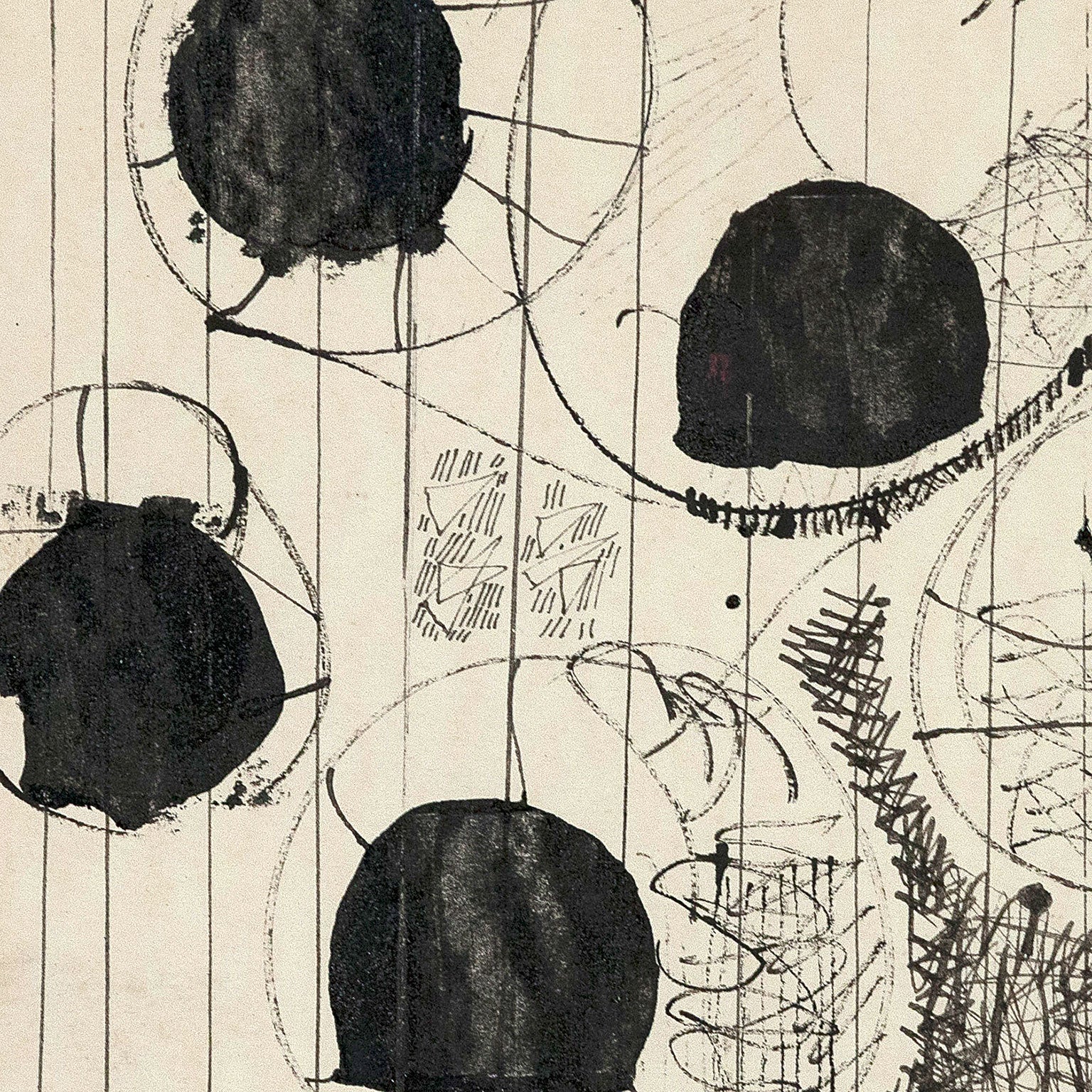 HAROLD TOWN "DINING ROOM DRAWINGS" TRIPTYCH, 1961 - Image 10