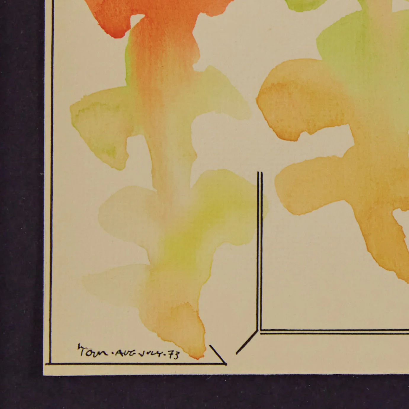 HAROLD TOWN "FOUR CLOUD" WATERCOLOR, 1973 - Image 4