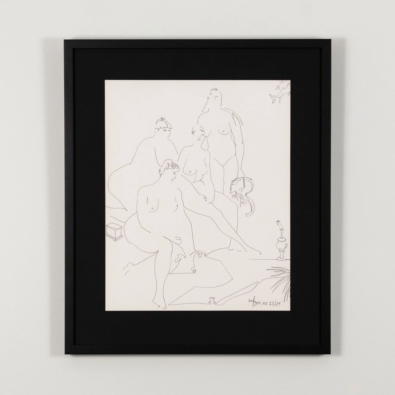 HAROLD TOWN "FOUR NUDES" DRAWING, 1984 - Image 2