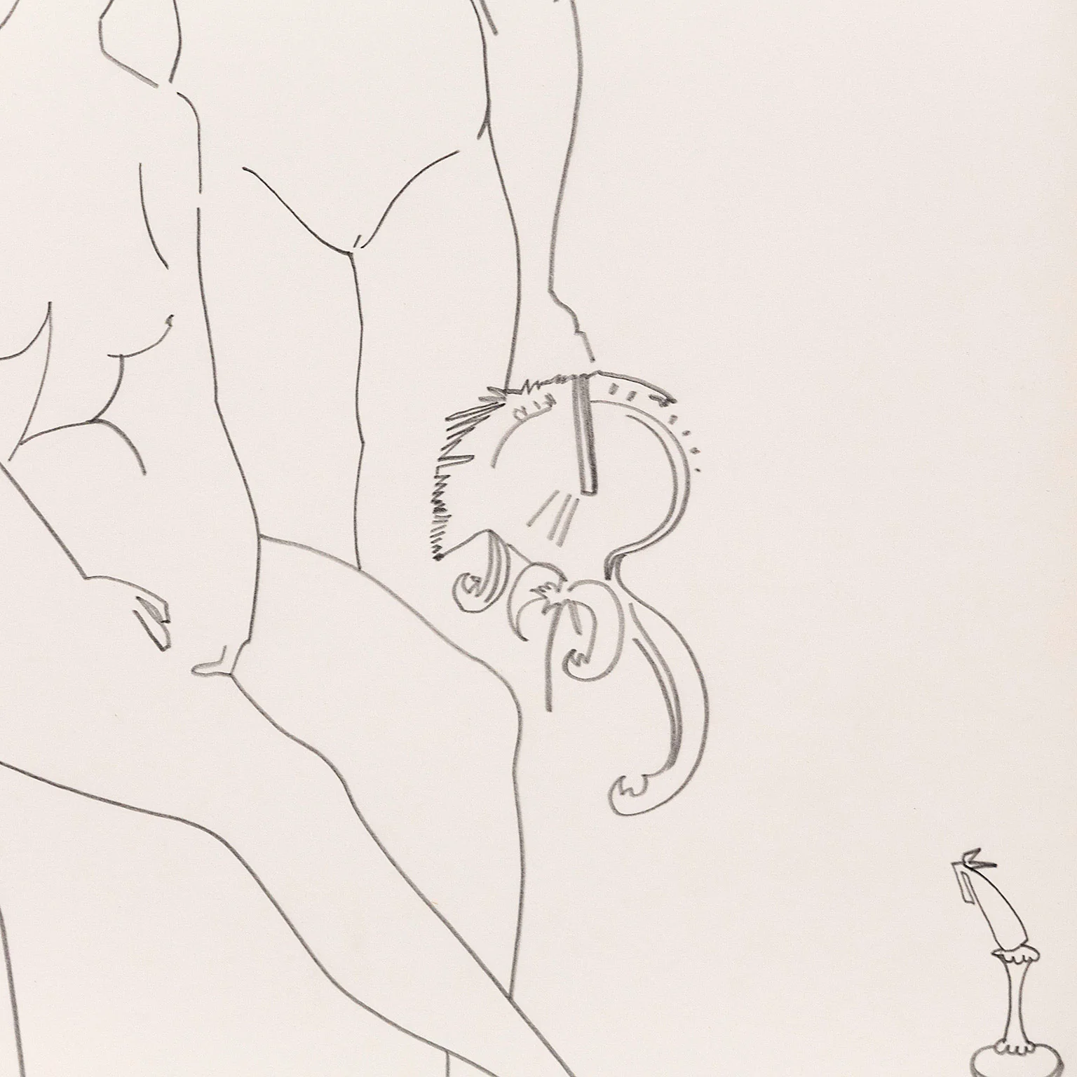 HAROLD TOWN "FOUR NUDES" DRAWING, 1984 - Image 7