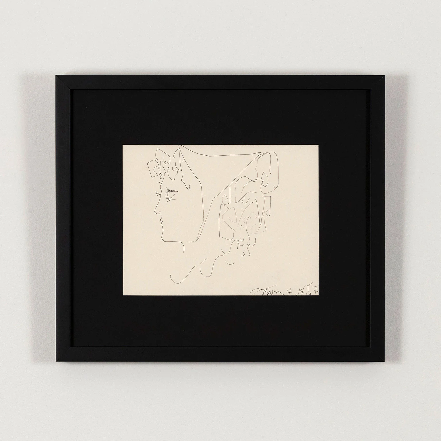 HAROLD TOWN "GIRL ON A SUBWAY" INK DRAWING, 1957 - Image 2