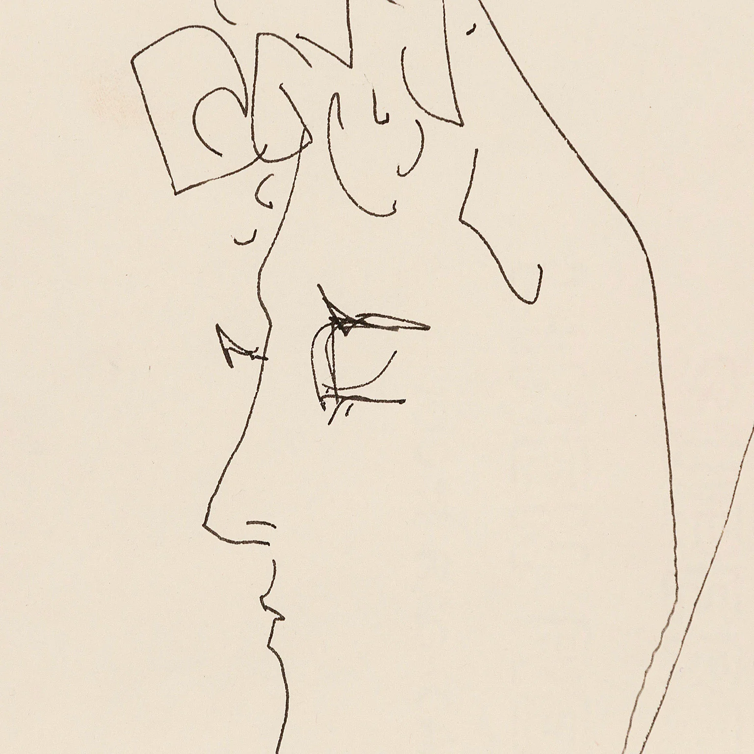 HAROLD TOWN "GIRL ON A SUBWAY" INK DRAWING, 1957 - Image 5