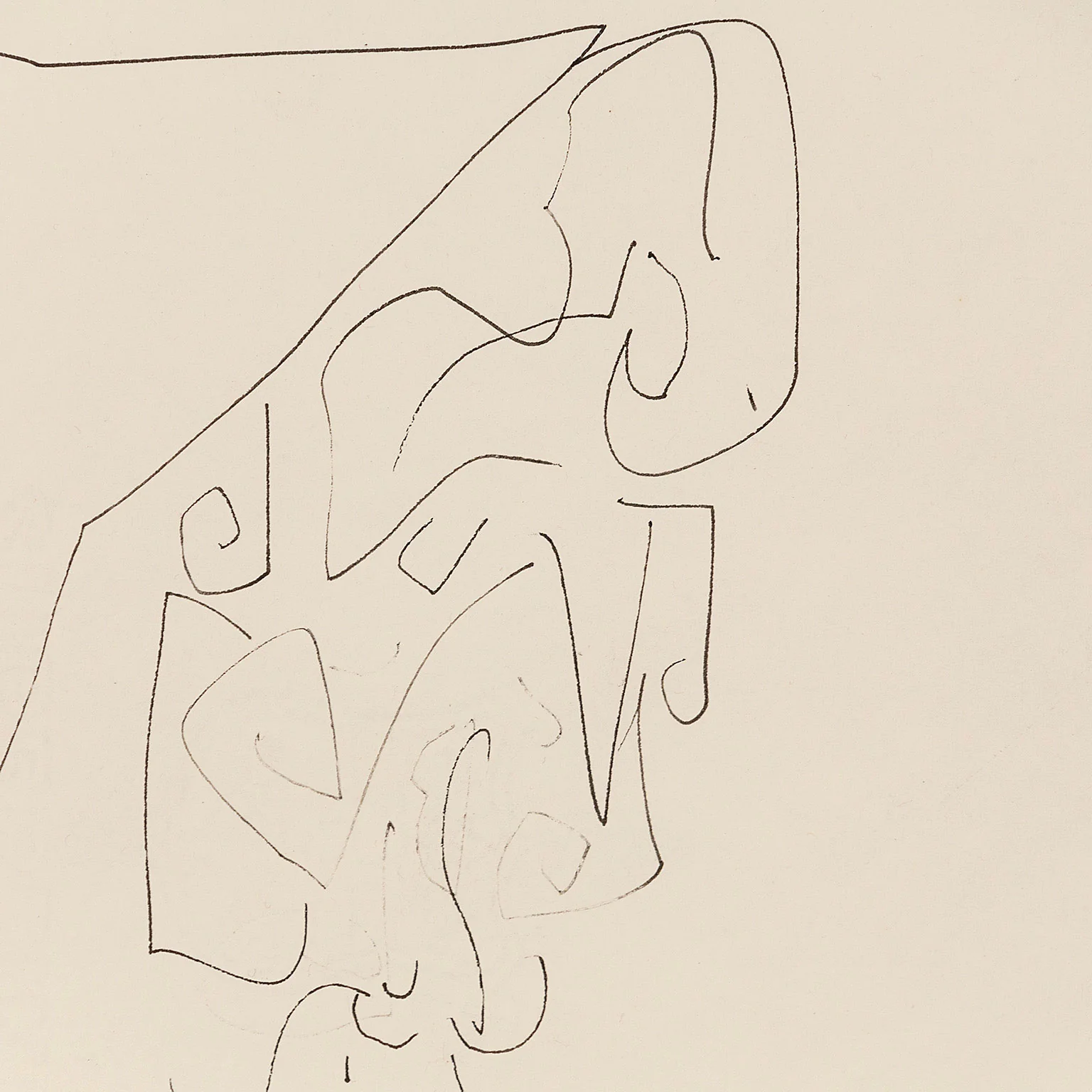 HAROLD TOWN "GIRL ON A SUBWAY" INK DRAWING, 1957 - Image 6