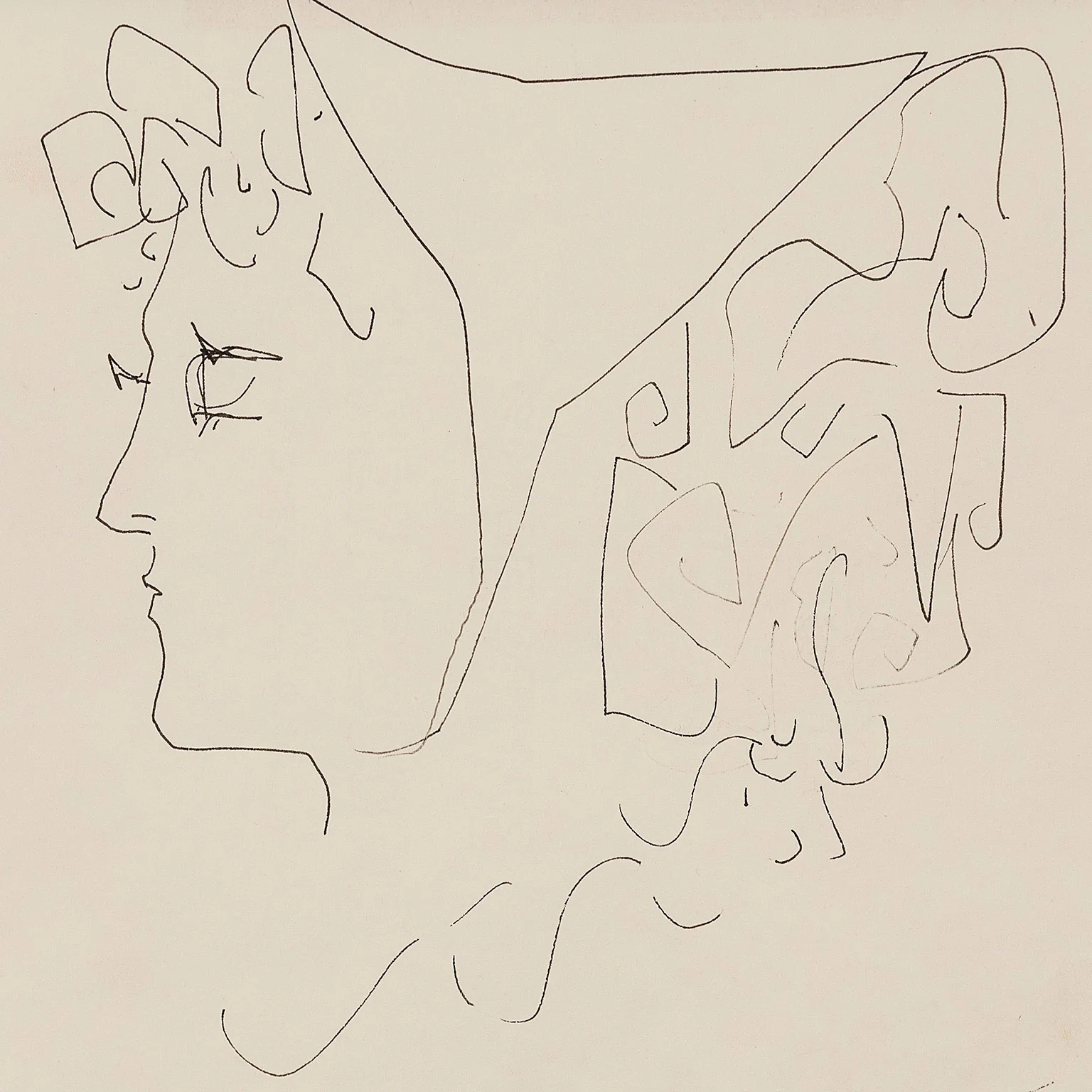 HAROLD TOWN "GIRL ON A SUBWAY" INK DRAWING, 1957 - Image 7