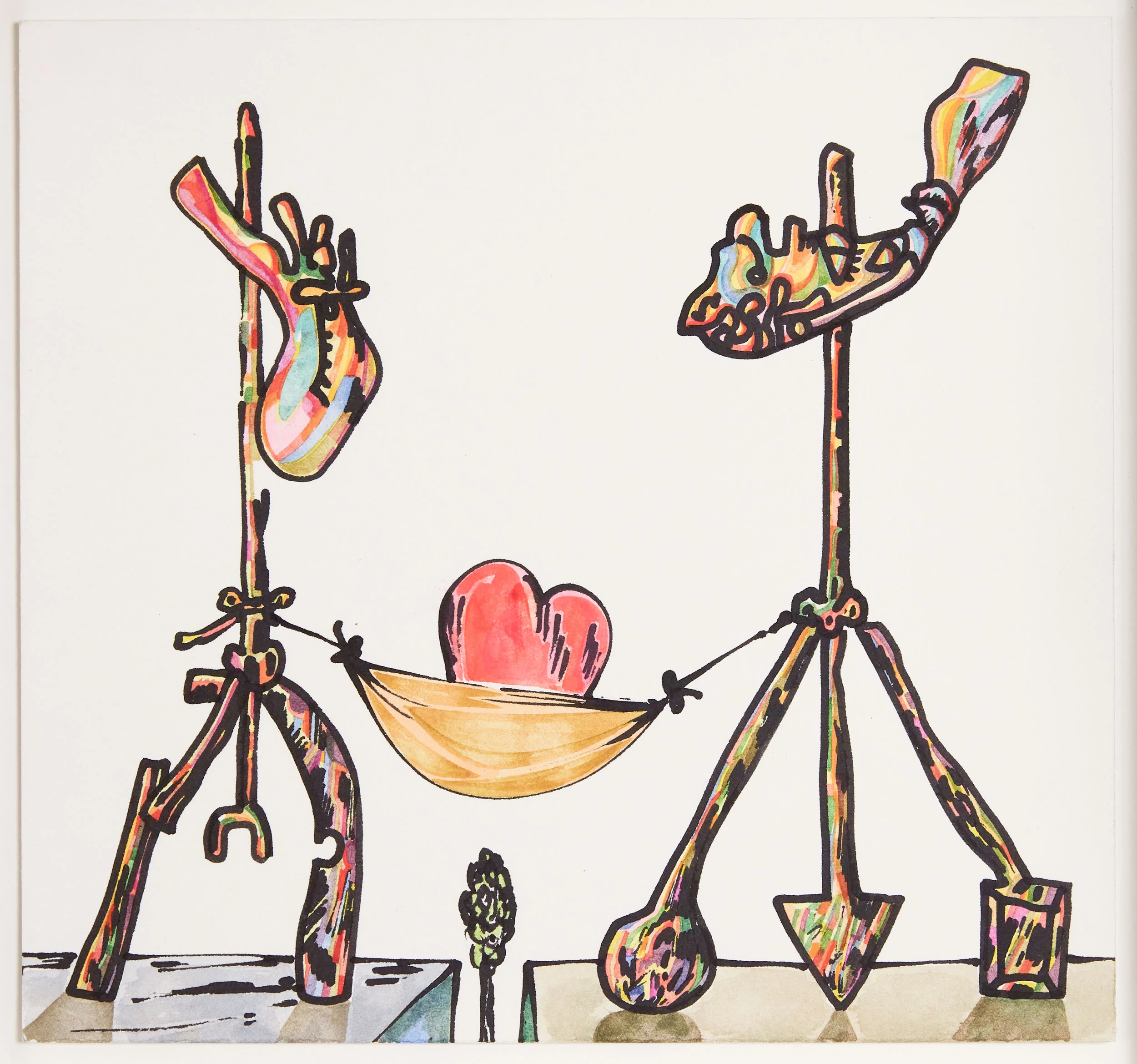 HAROLD TOWN "HEART HAMMOCK" MIXED MEDIA, 1984 - Image 12