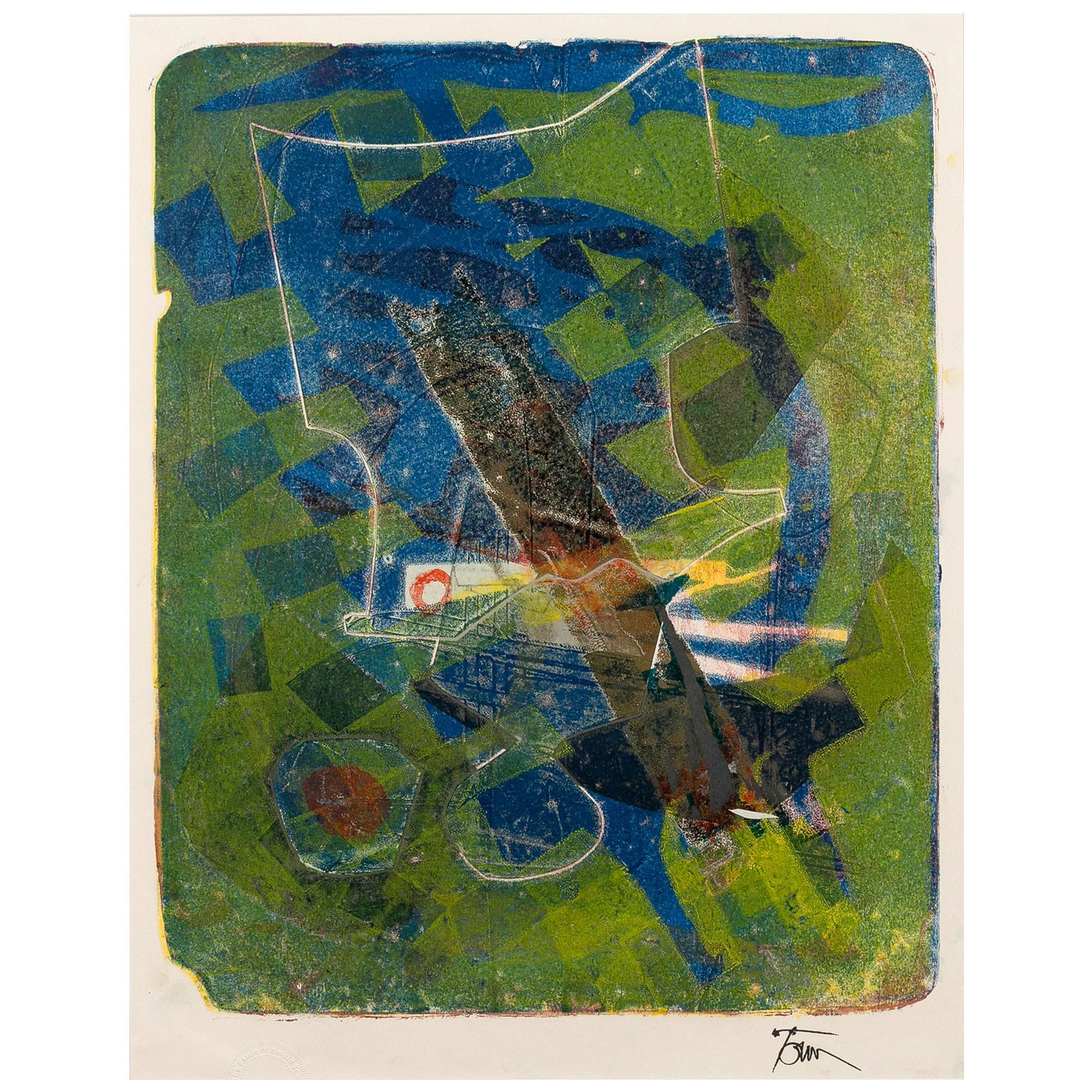 HAROLD TOWN "LAGOON" SINGLE AUTOGRAPHIC PRINT, 1956 - Image 12
