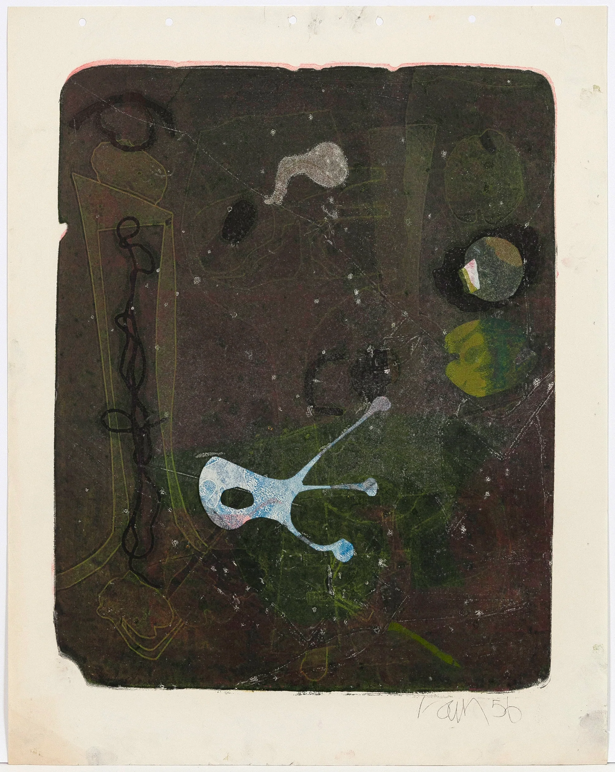 HAROLD TOWN "MAROON LAGOON" SINGLE AUTOGRAPHIC PRINT, 1956 - Image 11