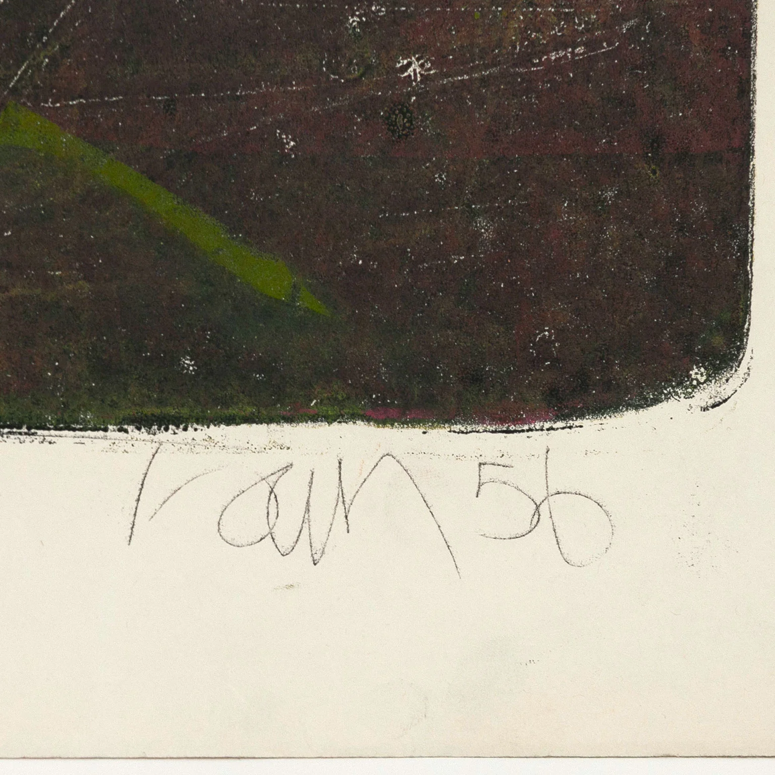 HAROLD TOWN "MAROON LAGOON" SINGLE AUTOGRAPHIC PRINT, 1956 - Image 3