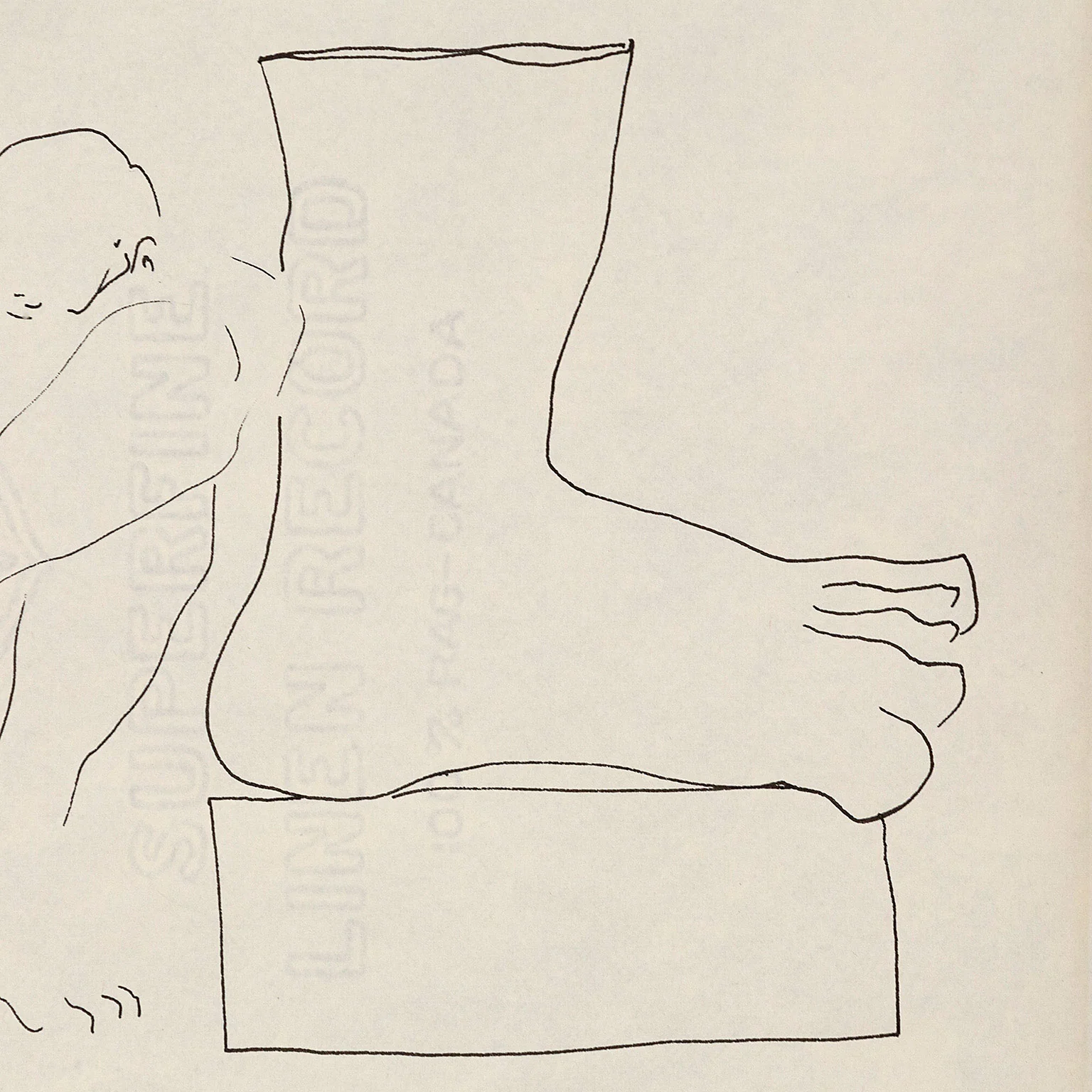 HAROLD TOWN "MAN AND MONUMENT" INK DRAWING, 1957 - Image 6